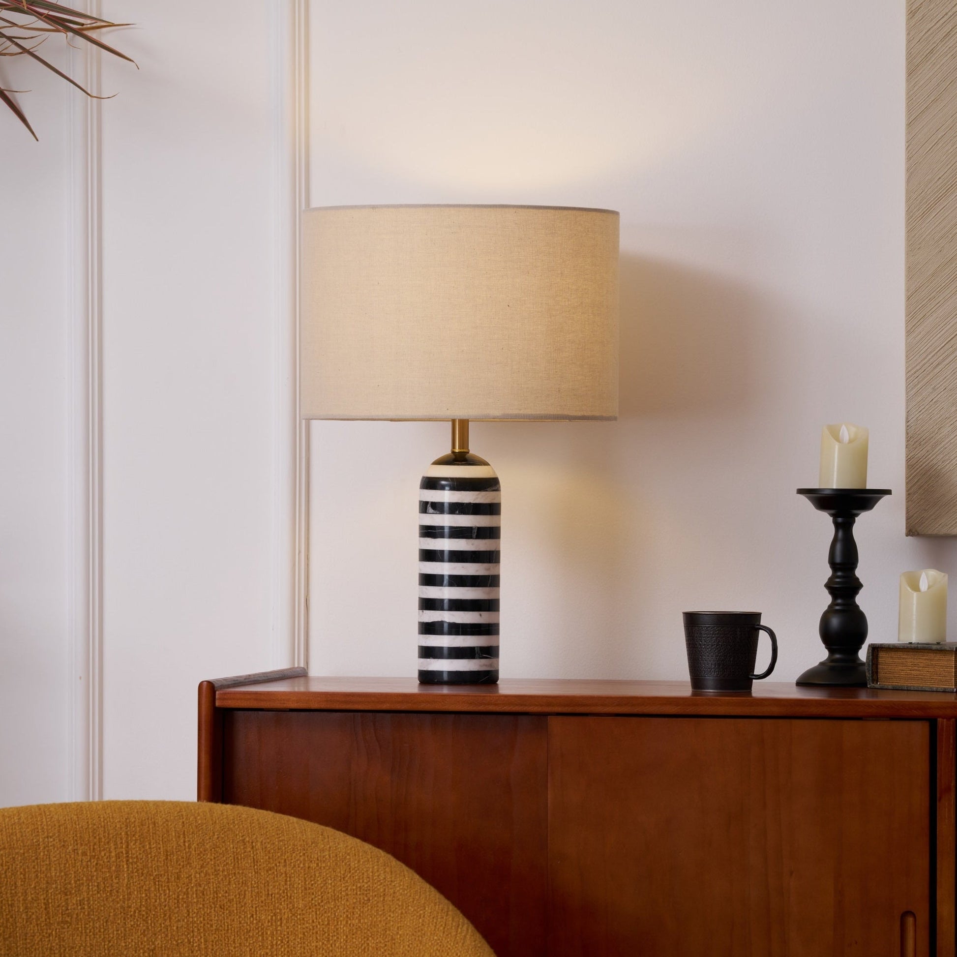 Tuxedo Marble Table Lamp - Blowlighting