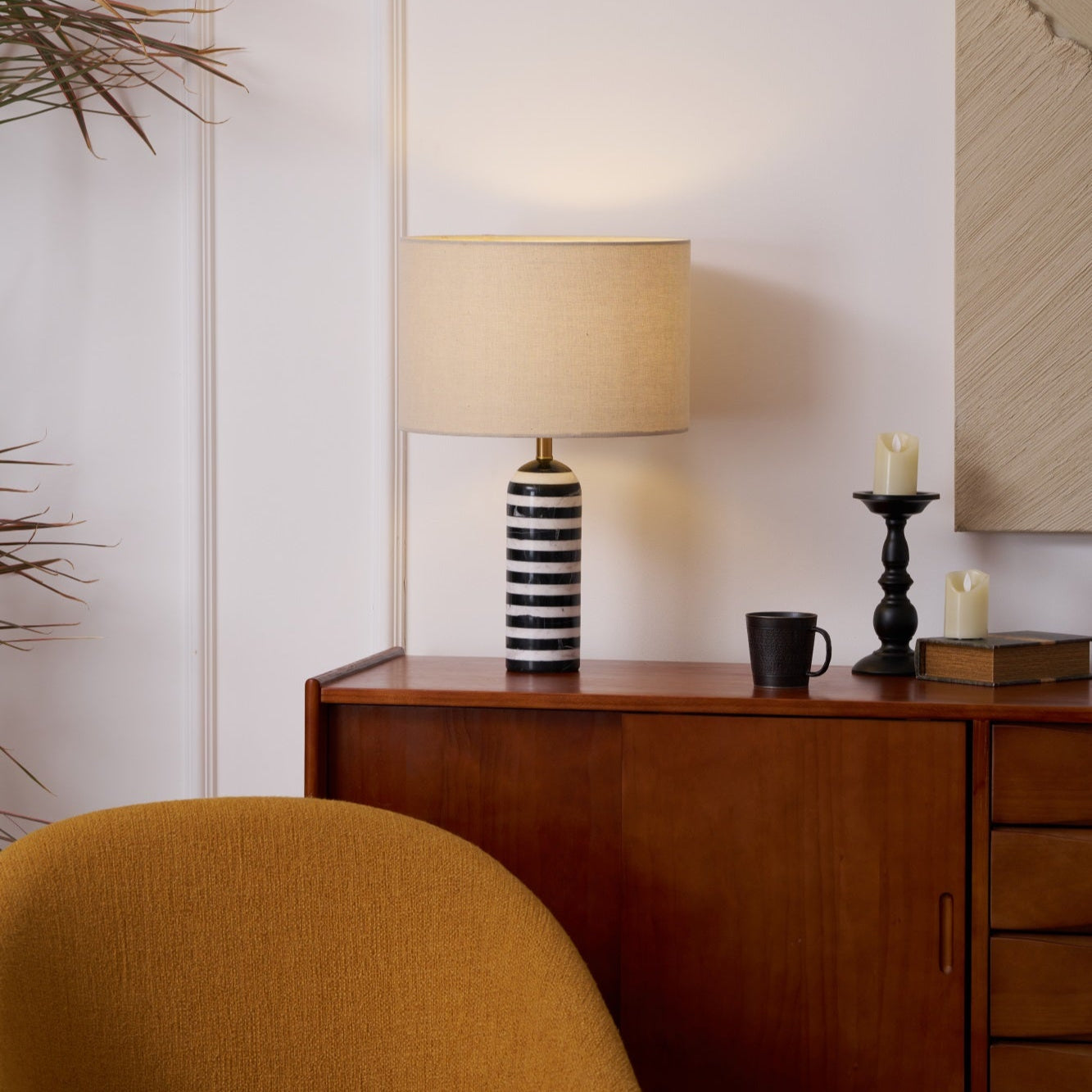 Tuxedo Marble Table Lamp - Blowlighting