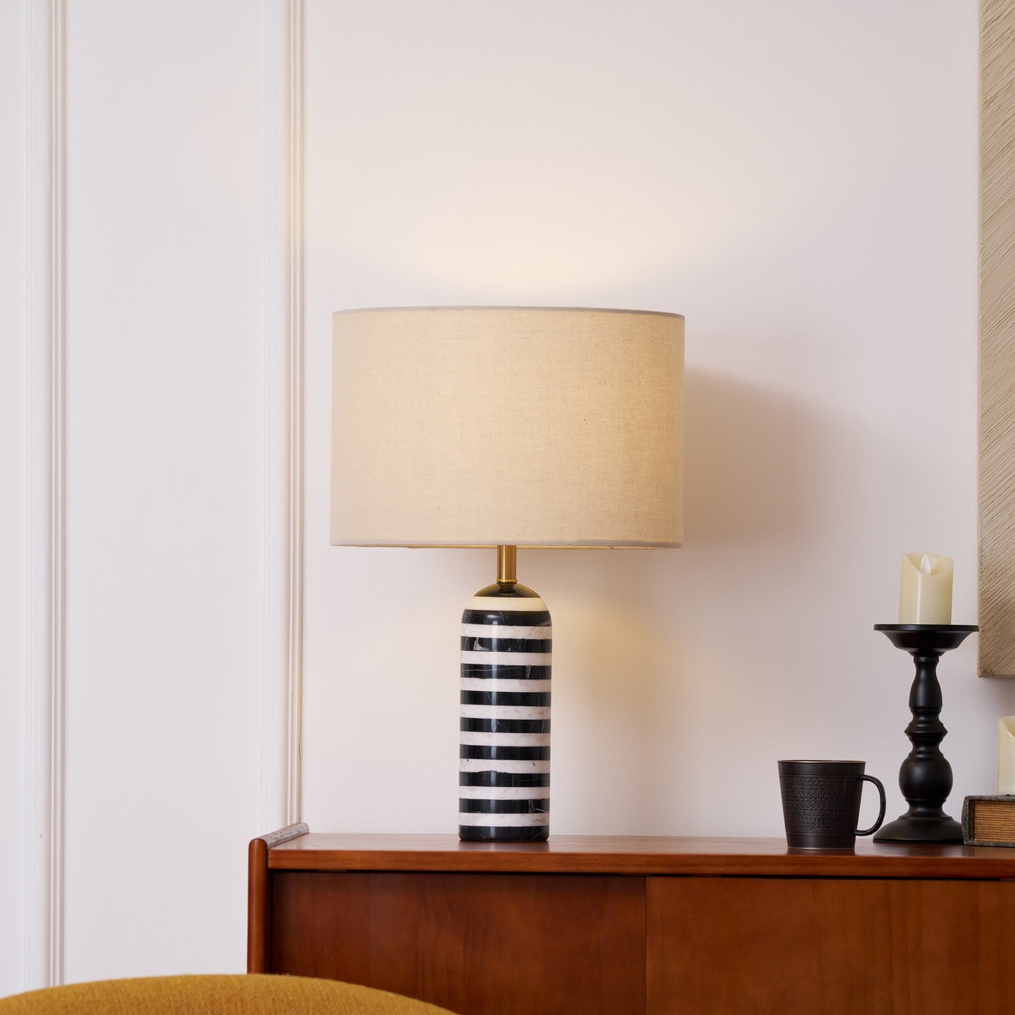 Tuxedo Marble Table Lamp - Blowlighting