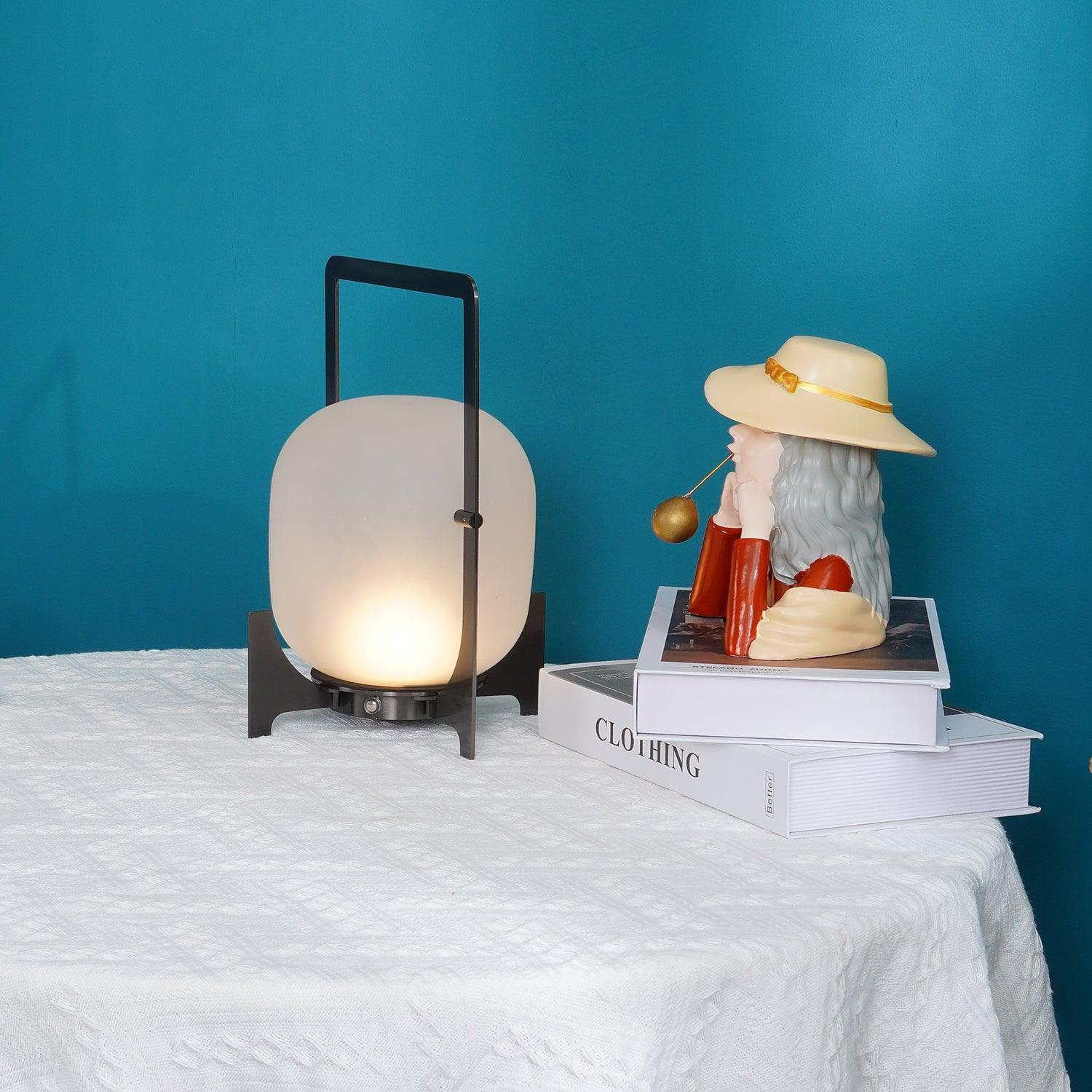 Black Twilight Lantern Table Lamp - Blowlighting