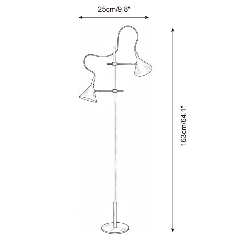 Dyad Twin Cone Floor Lamp