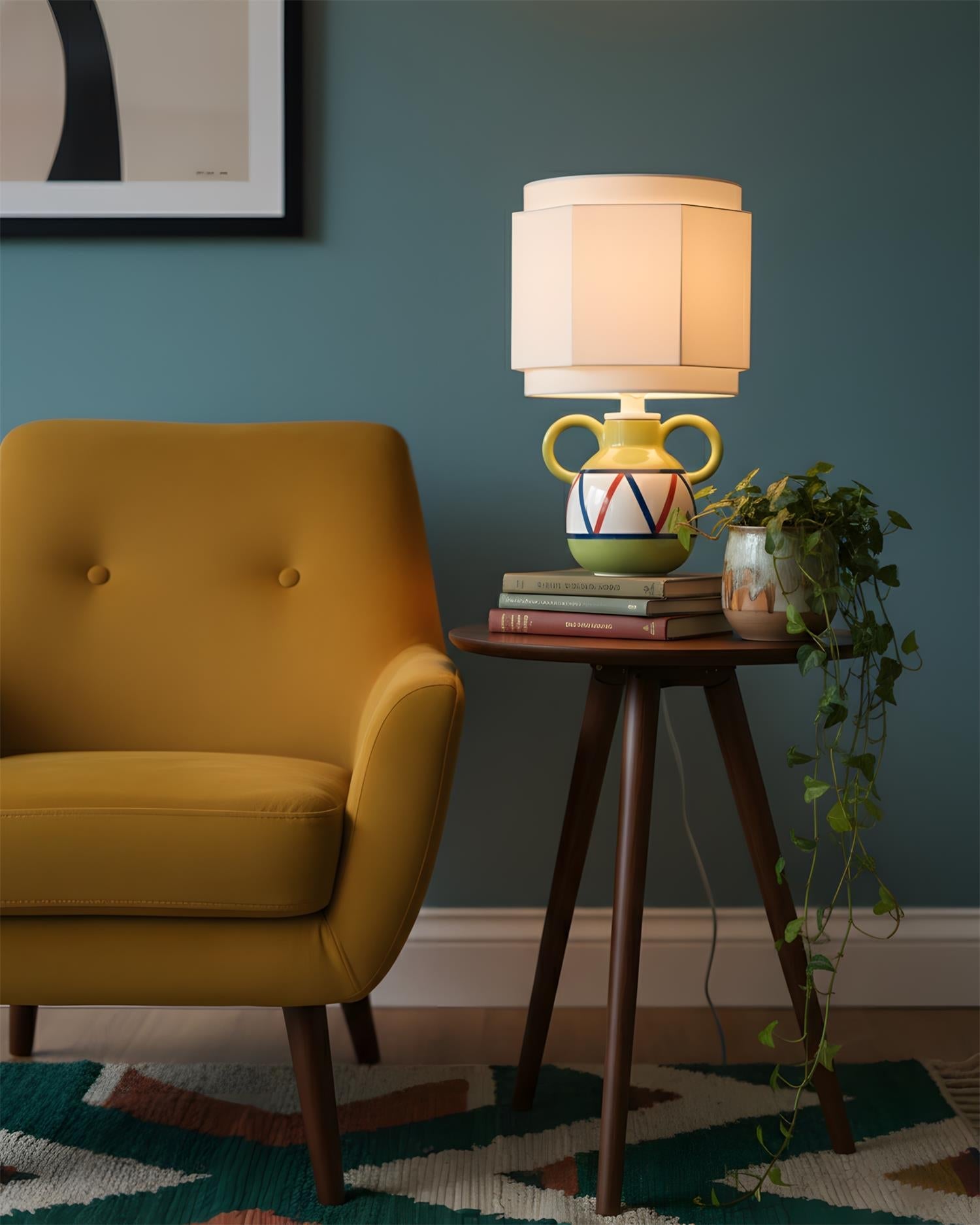 Momo Green Ceramic Table Lamp