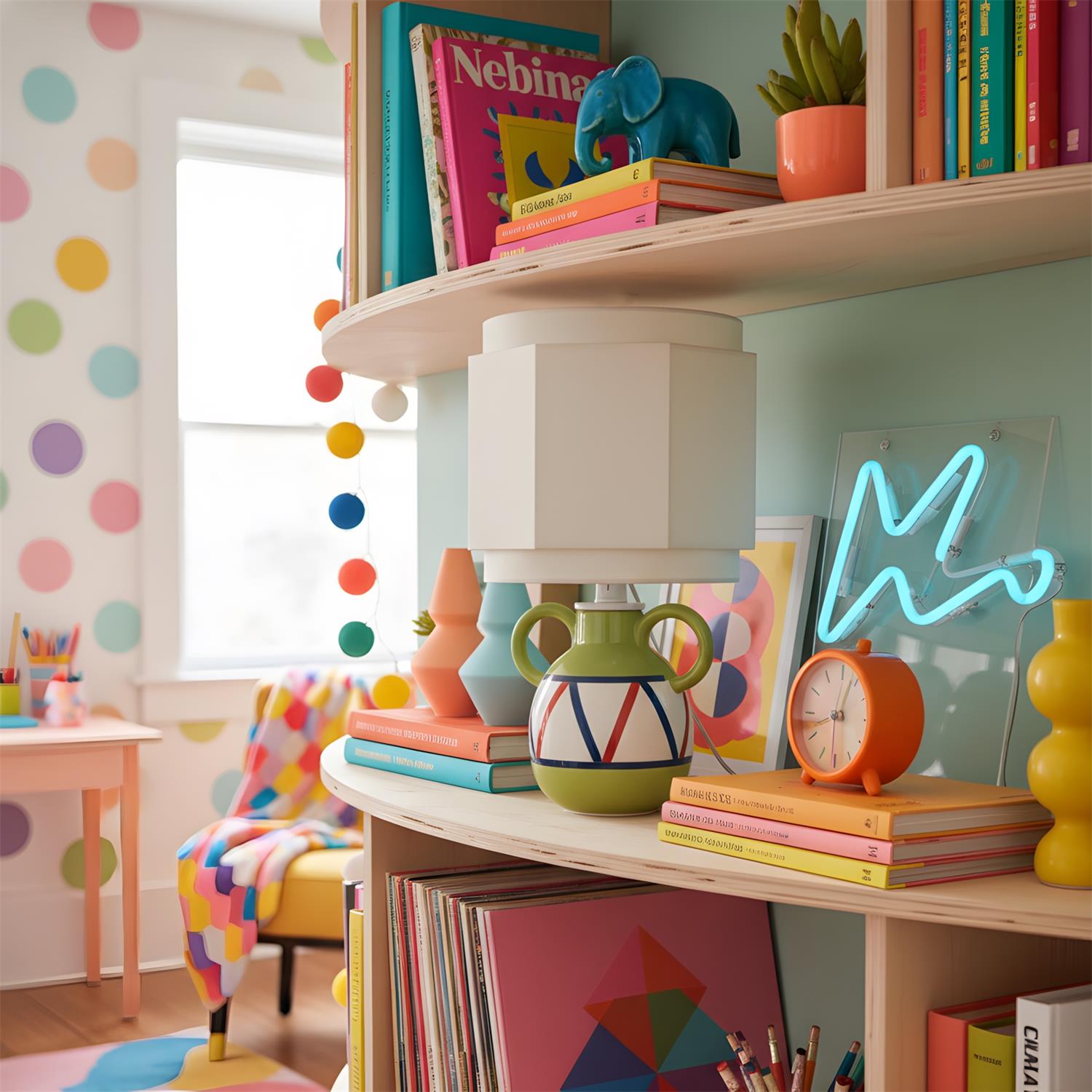 Momo Green Ceramic Table Lamp