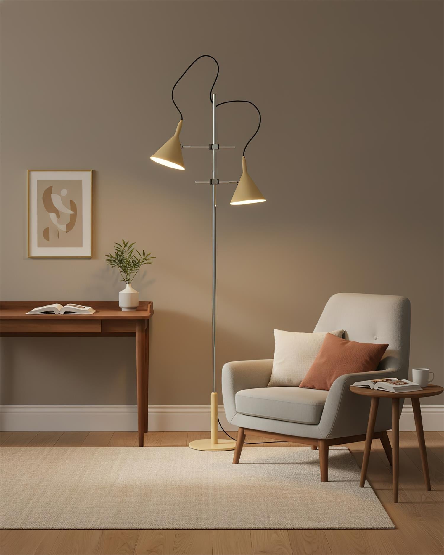 Dyad Twin Cone Floor Lamp