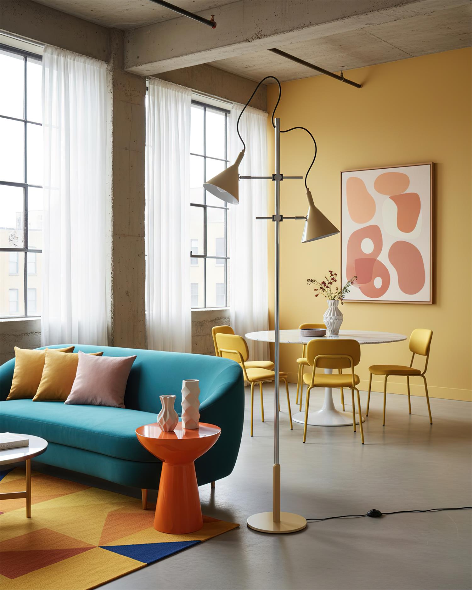 Dyad Twin Cone Floor Lamp