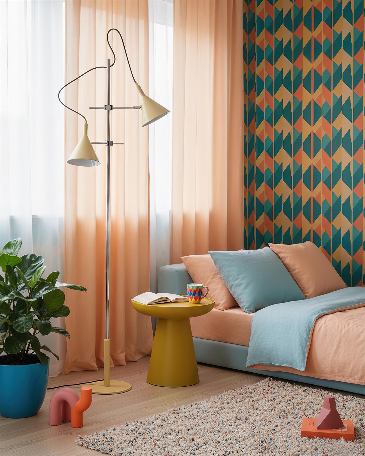 Dyad Twin Cone Floor Lamp