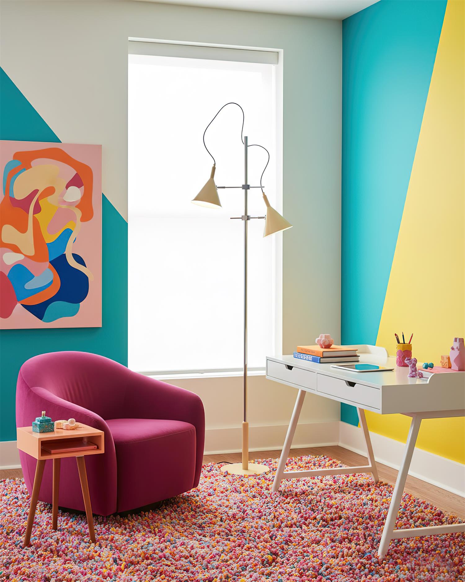 Dyad Twin Cone Floor Lamp