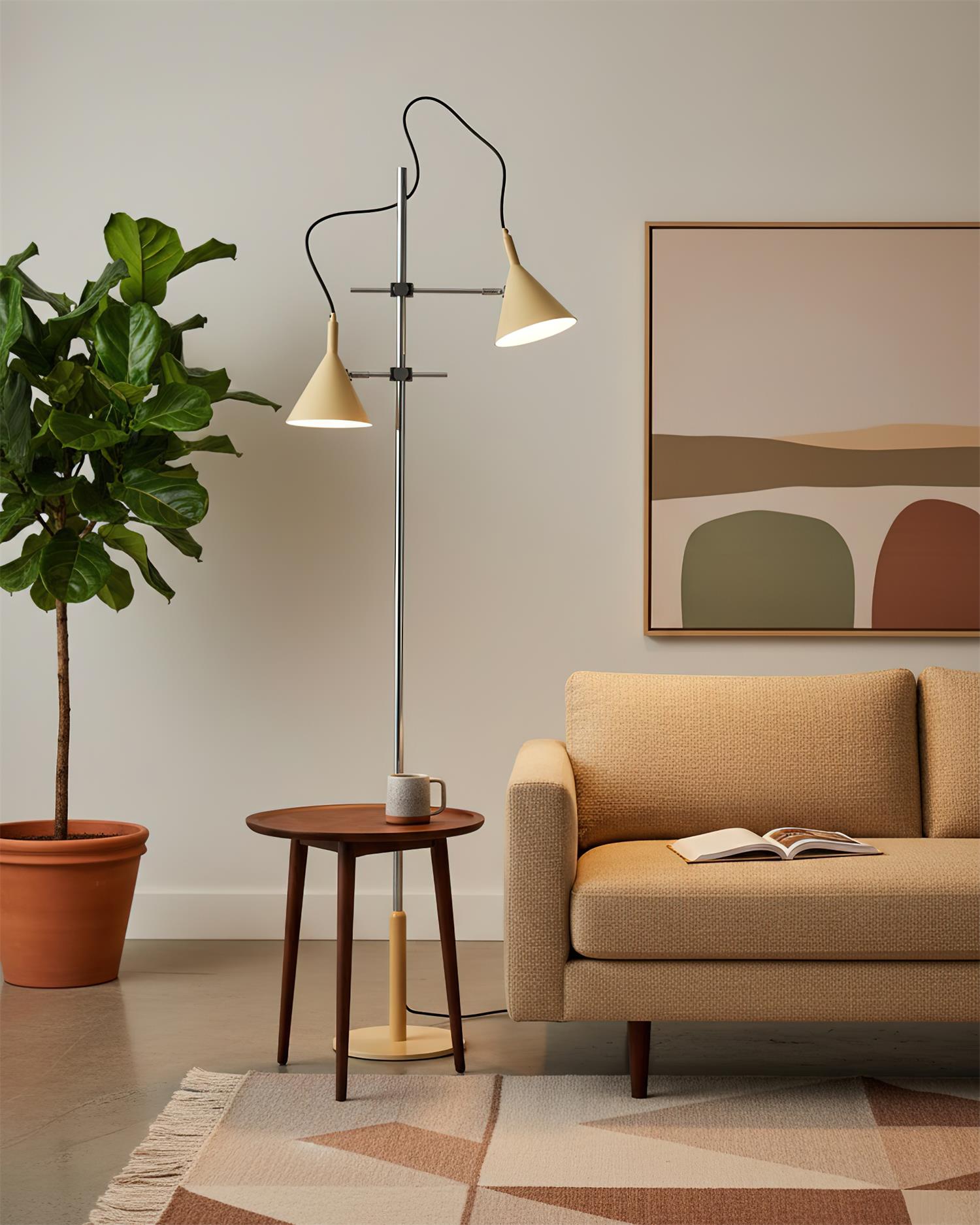 Dyad Twin Cone Floor Lamp