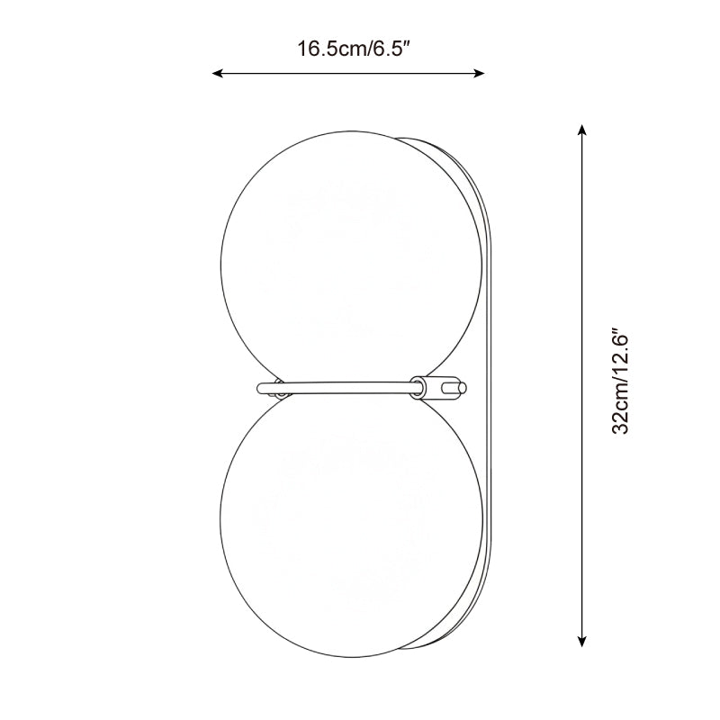 Duet Modern Glass Wall Lamp