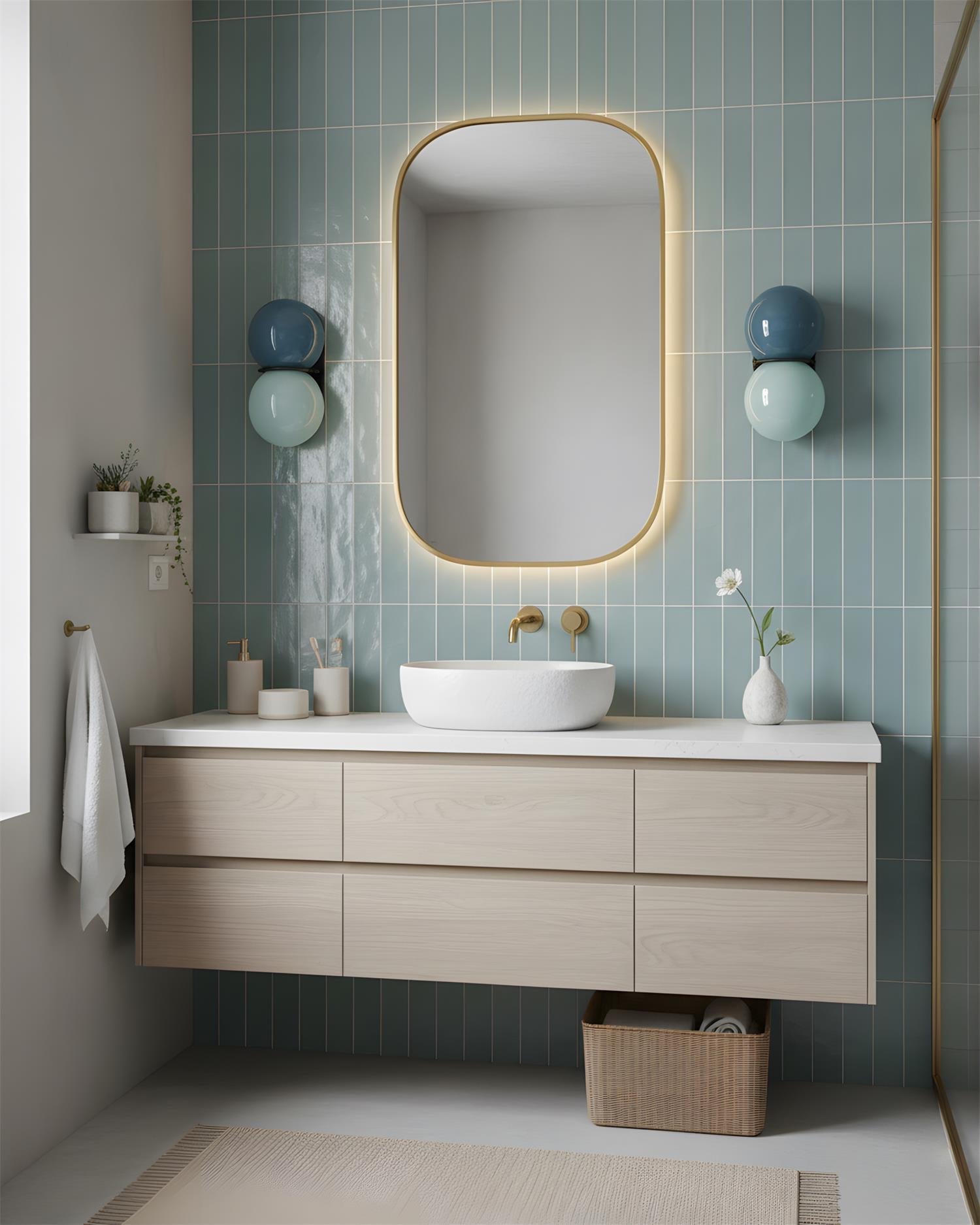 Duet Modern Glass Wall Lamp