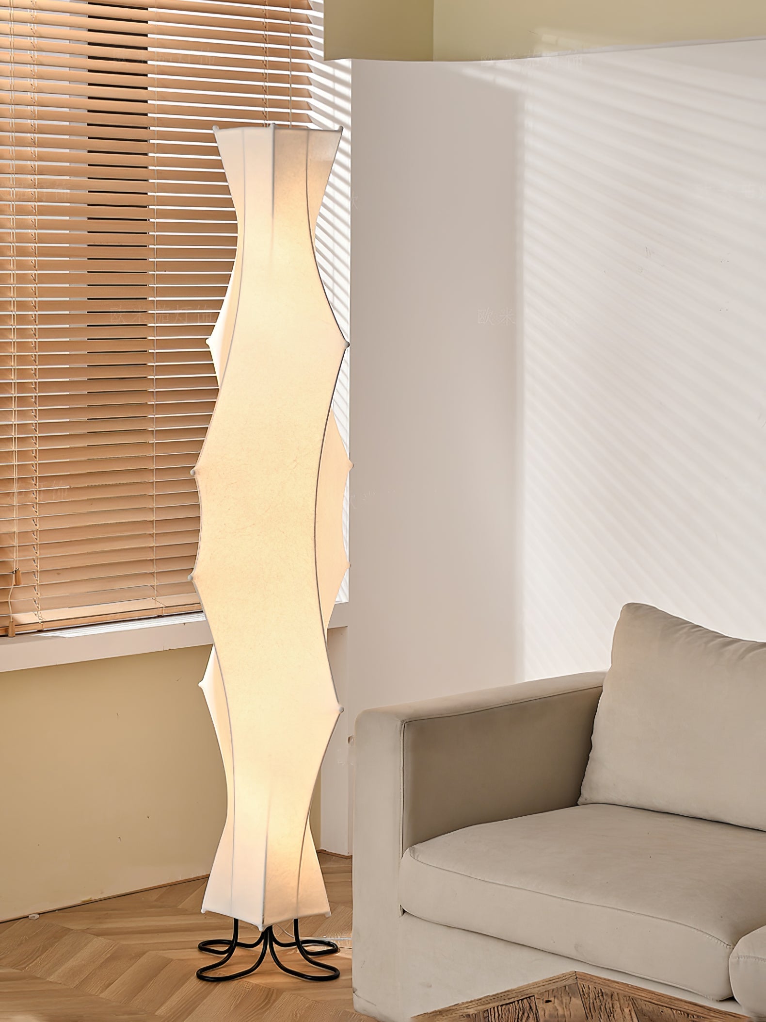 Twist Silk Floor Lamp - Blowlighting