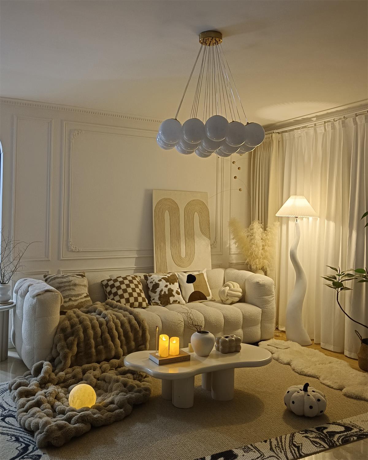 Twisted Pleated Floor Lamp - Blowlighting
