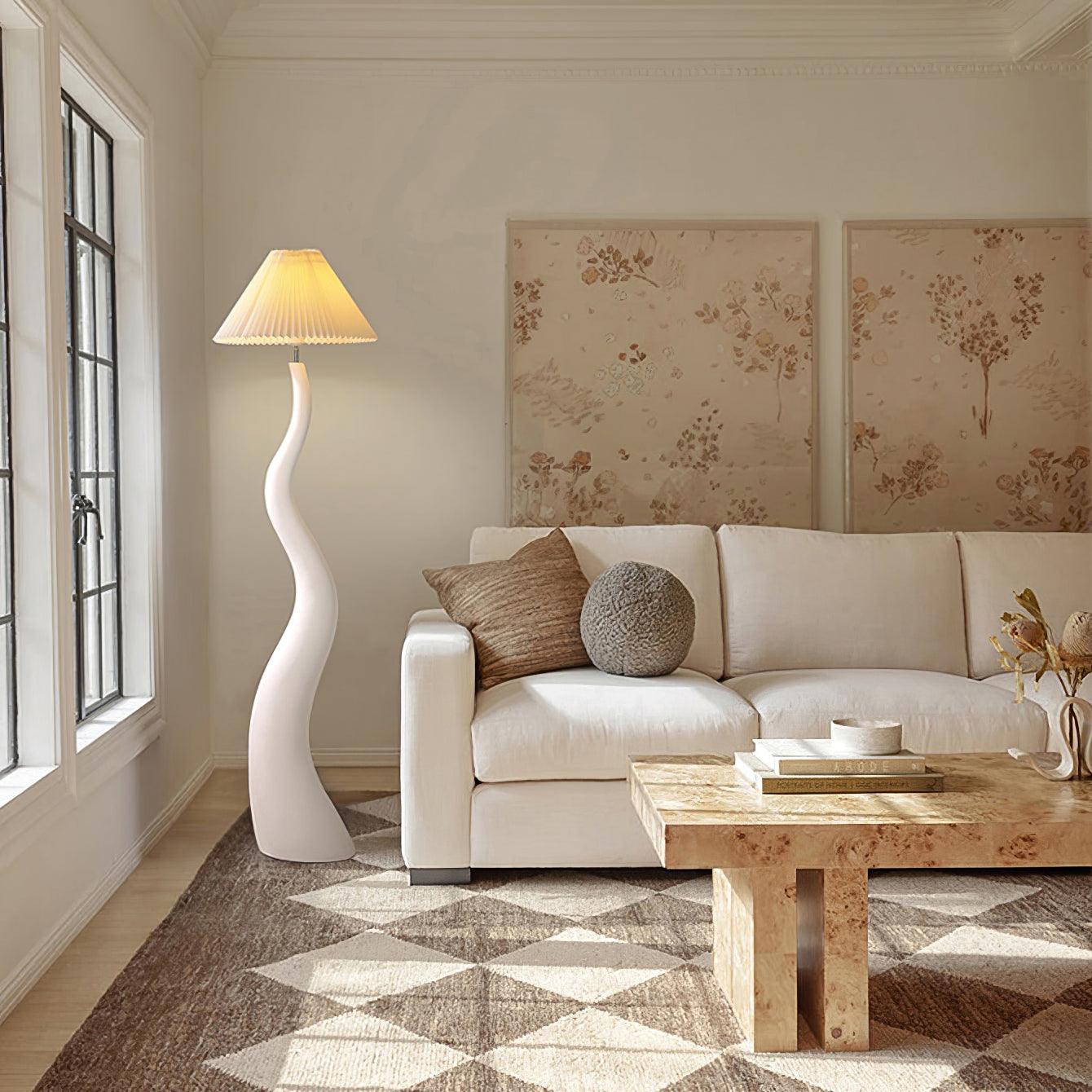 Twisted Pleated Floor Lamp - Blowlighting