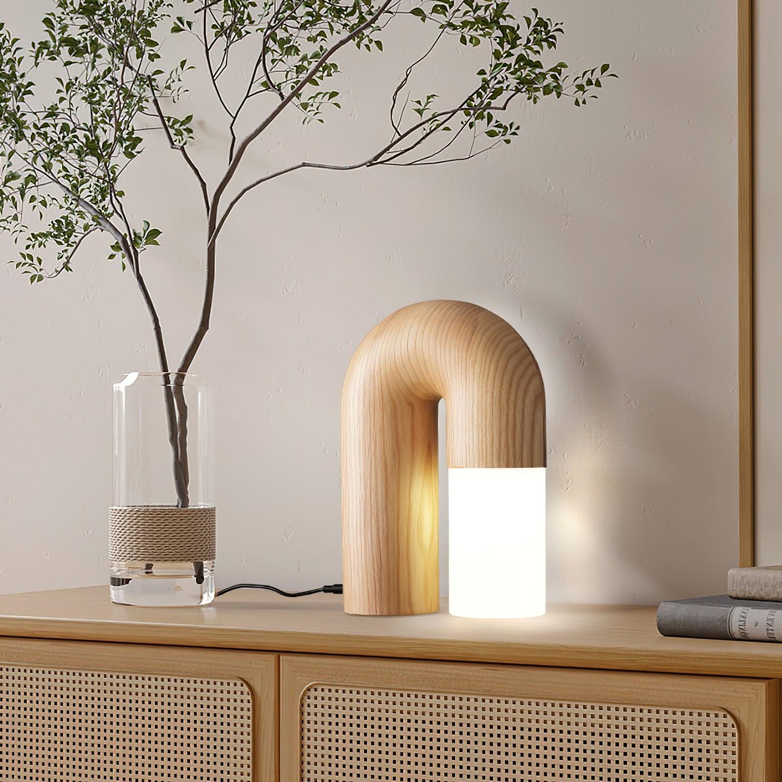 Arch Fashion Wood Table Lamp - Blowlighting