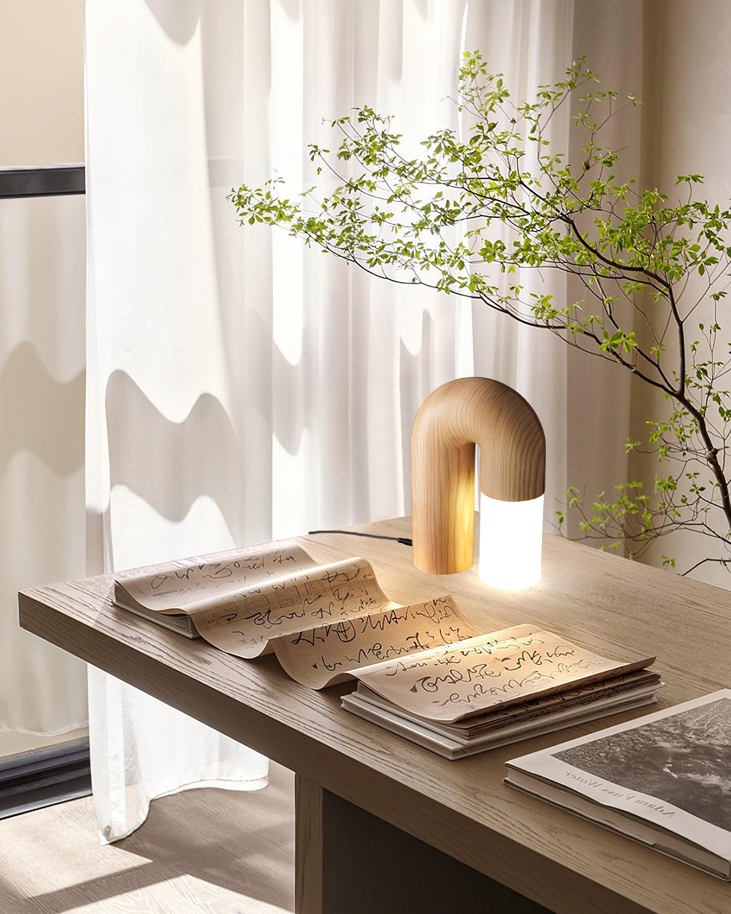 Arch Fashion Wood Table Lamp - Blowlighting