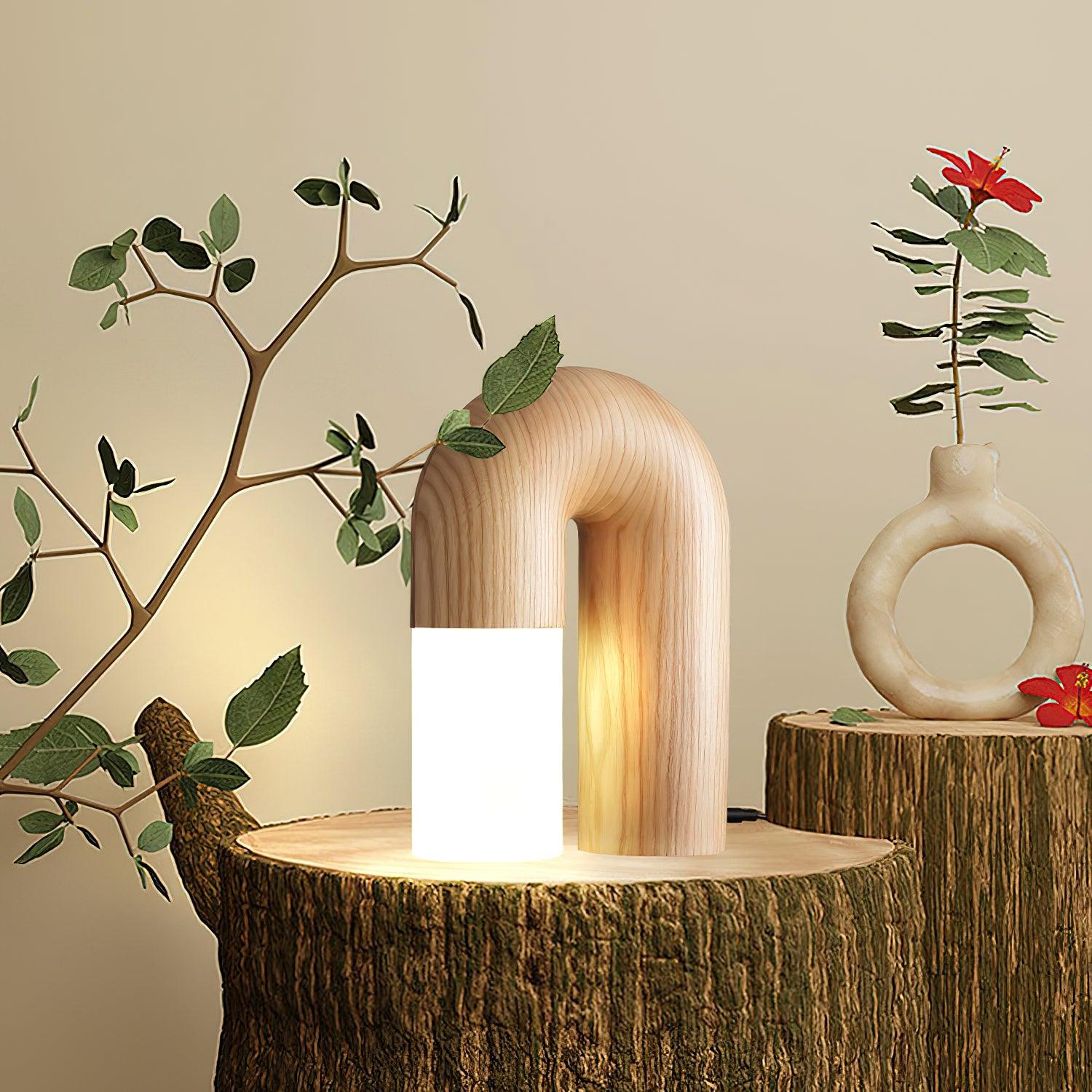 Arch Fashion Wood Table Lamp - Blowlighting