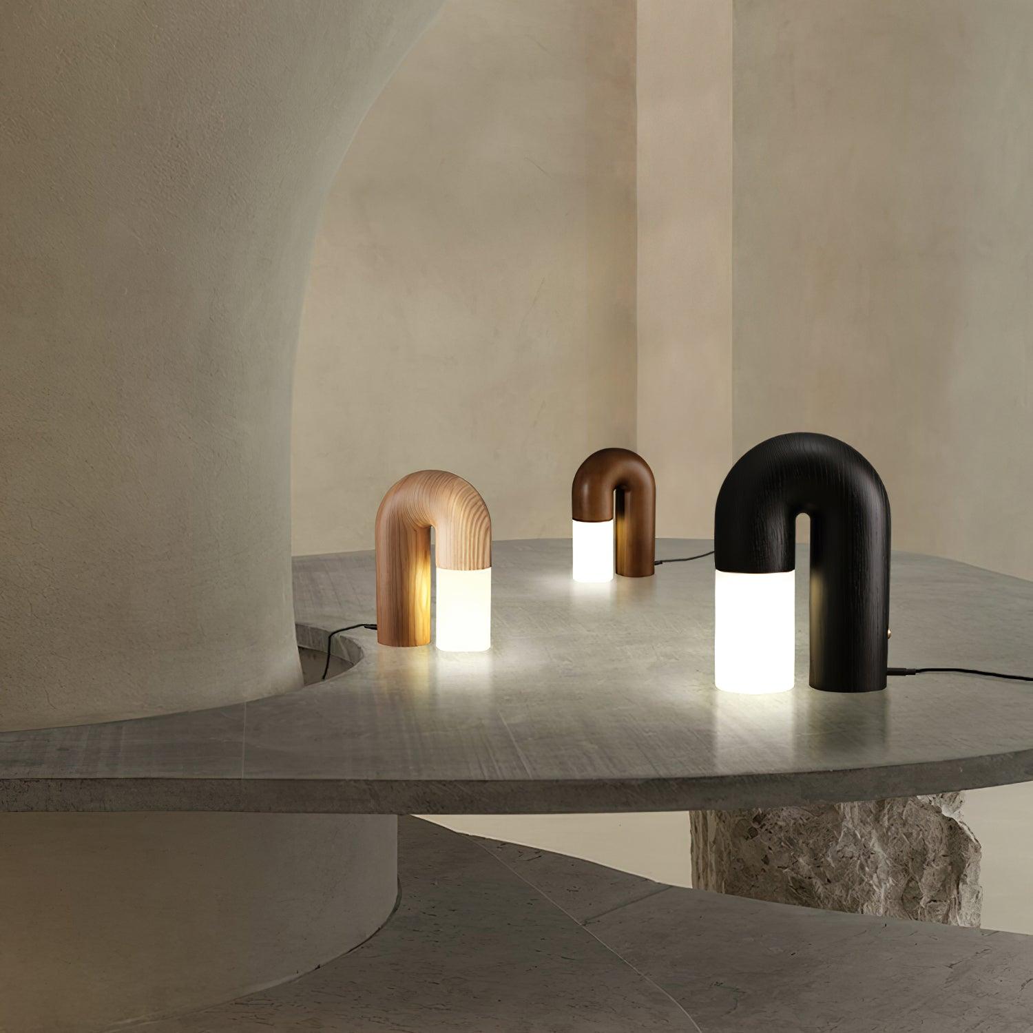 Arch Fashion Wood Table Lamp - Blowlighting