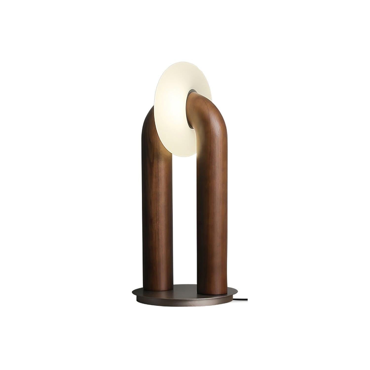 Lumen Vintage Wood Table Lamp - Blowlighting