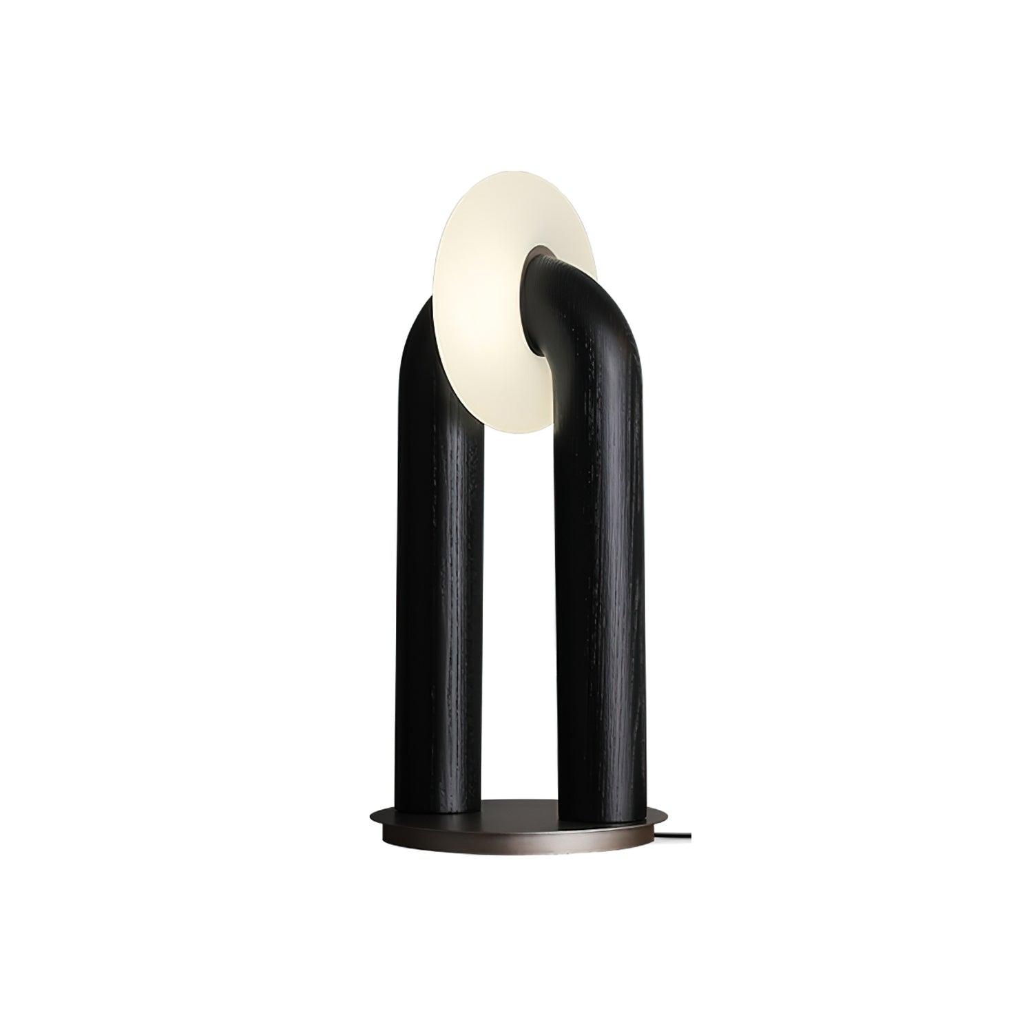 Lumen Vintage Wood Table Lamp - Blowlighting