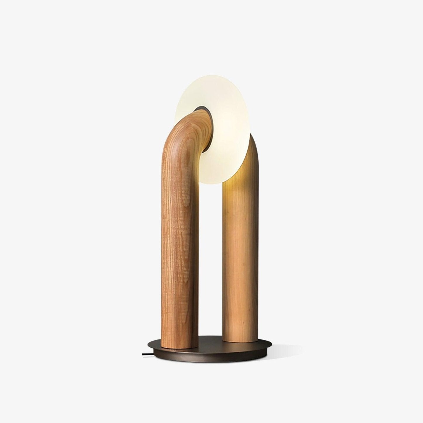 Lumen Vintage Wood Table Lamp - Blowlighting