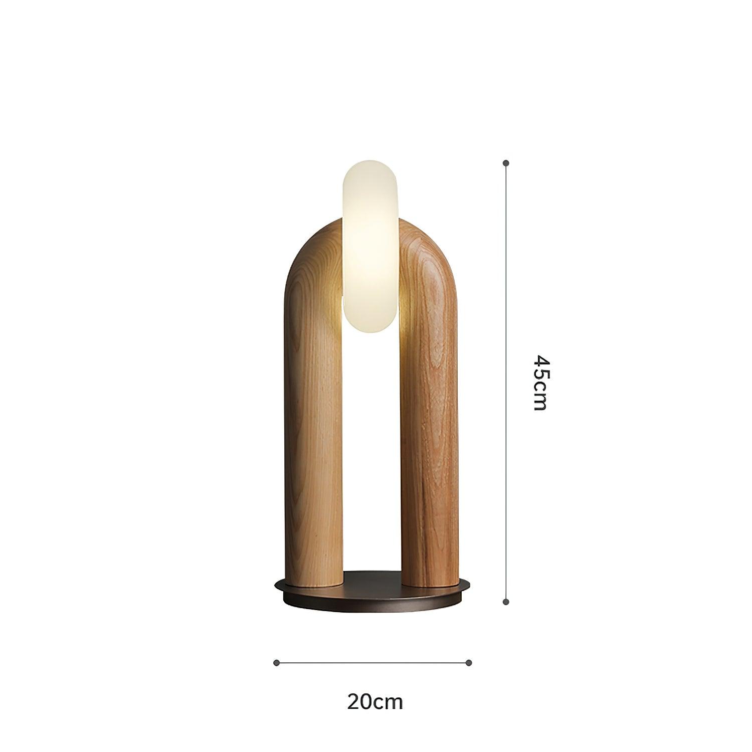 Lumen Vintage Wood Table Lamp - Blowlighting