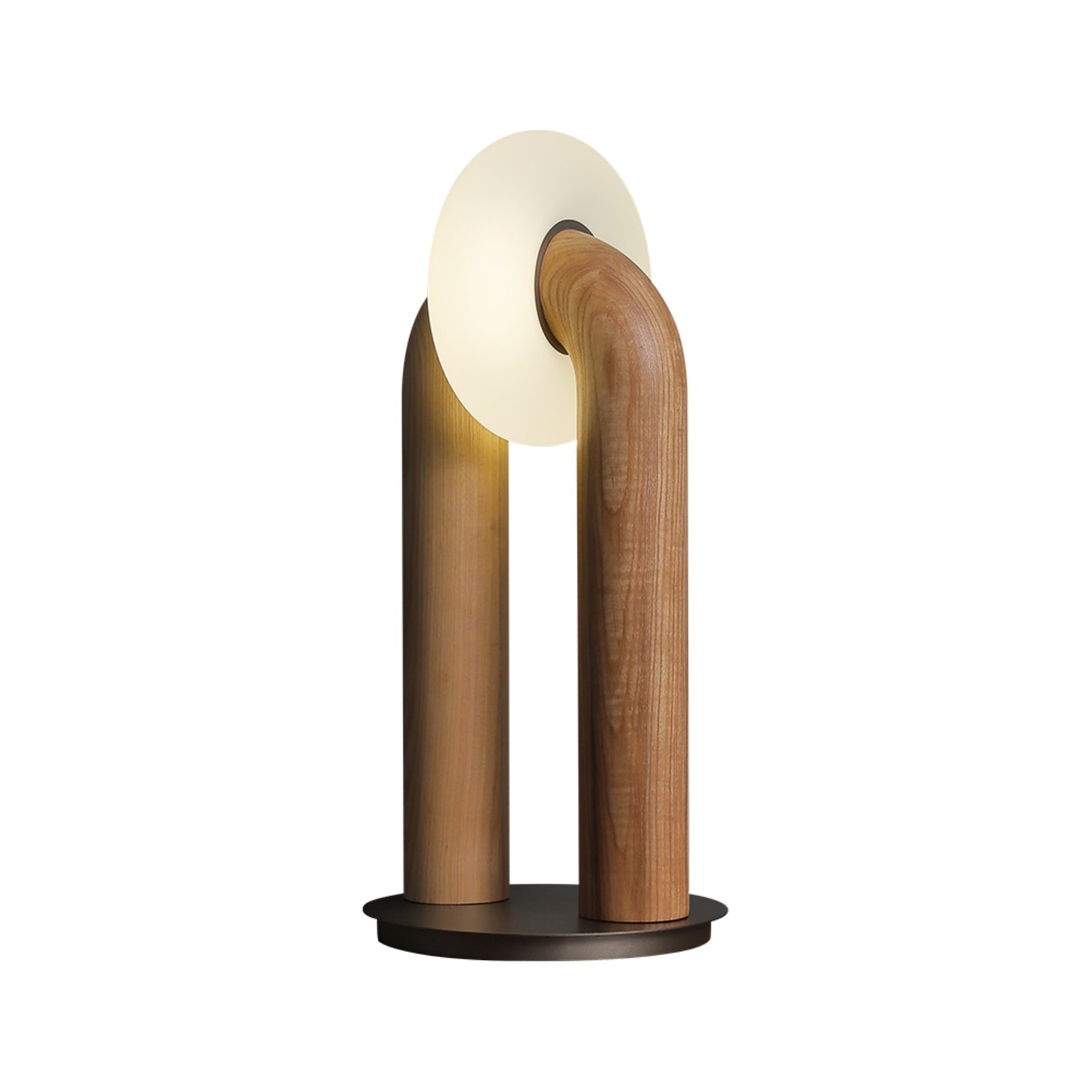Lumen Vintage Wood Table Lamp - Blowlighting