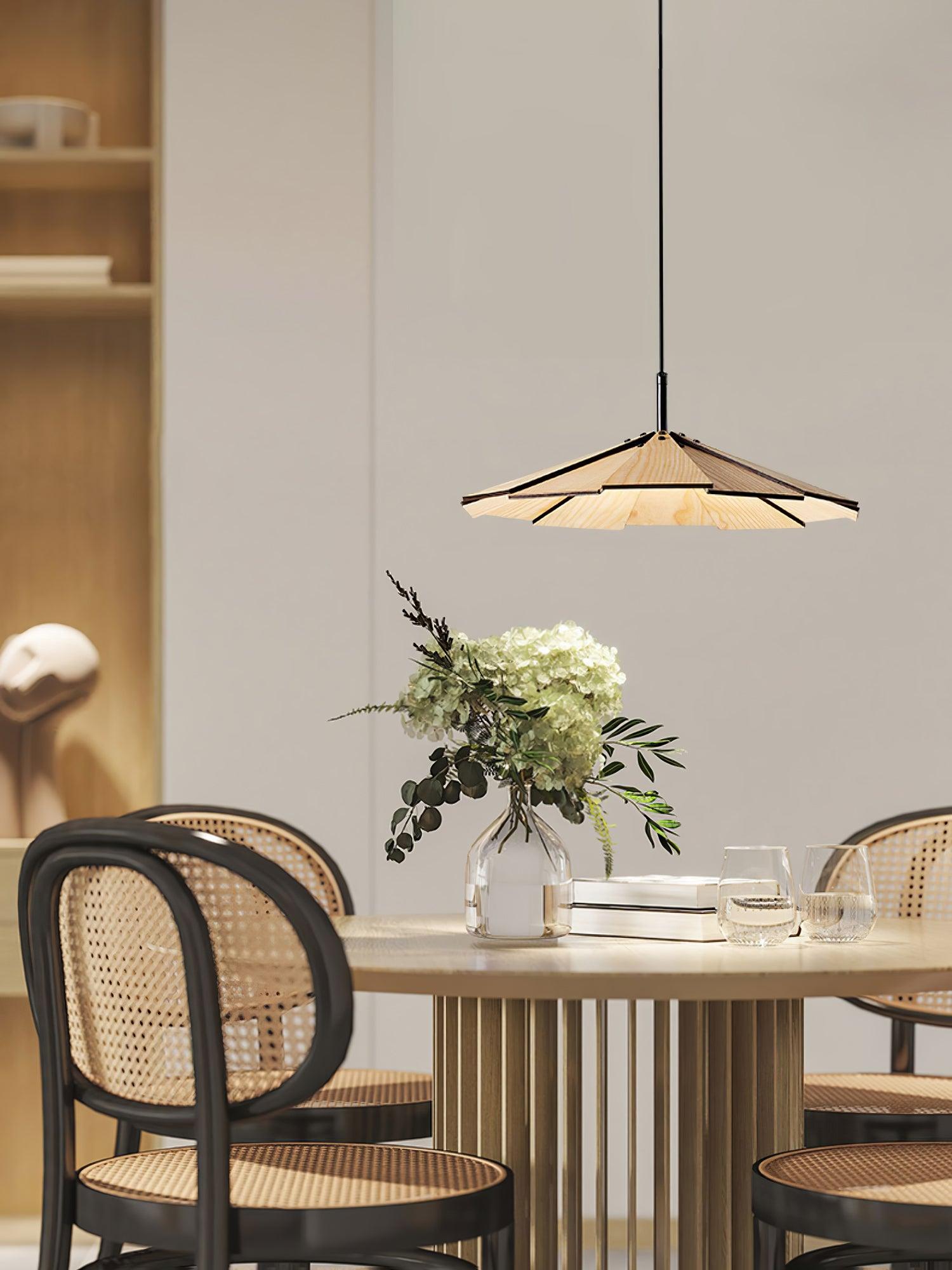 Umbrella Wooden Pendant Light - Blowlighting