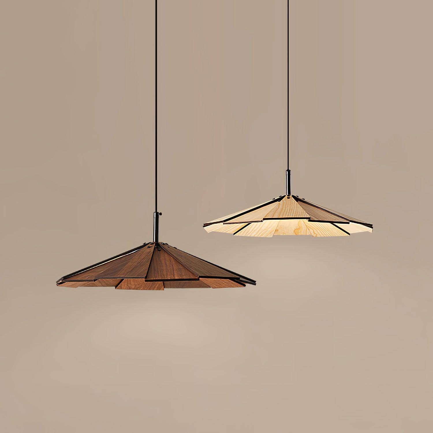 Umbrella Wooden Pendant Light - Blowlighting