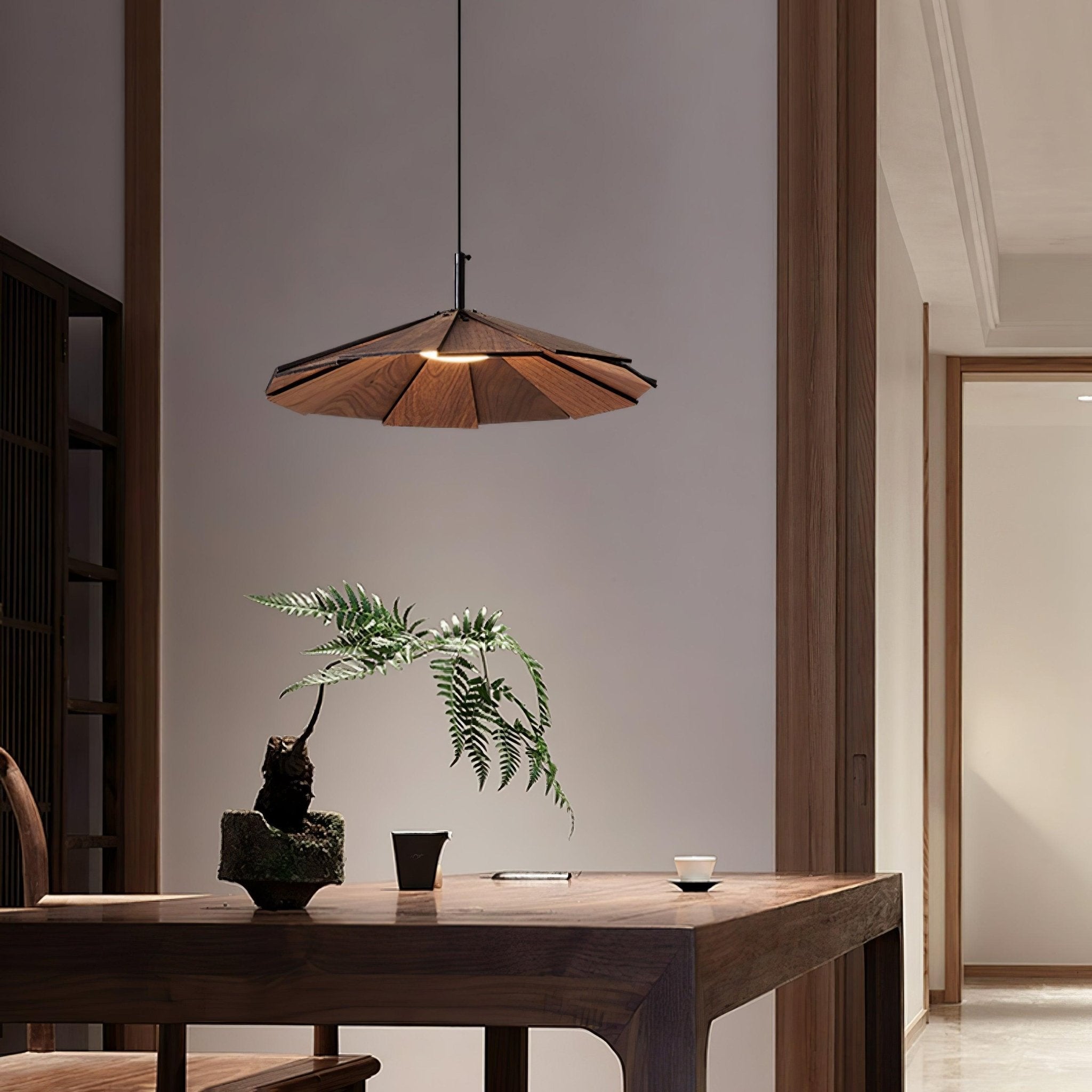 Umbrella Wooden Pendant Light - Blowlighting