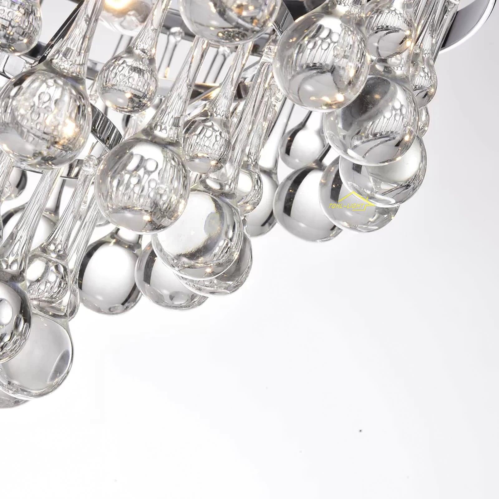 Avelis Postmodern Luxury Unique Tiered Crystal Chandelier - Blowlighting