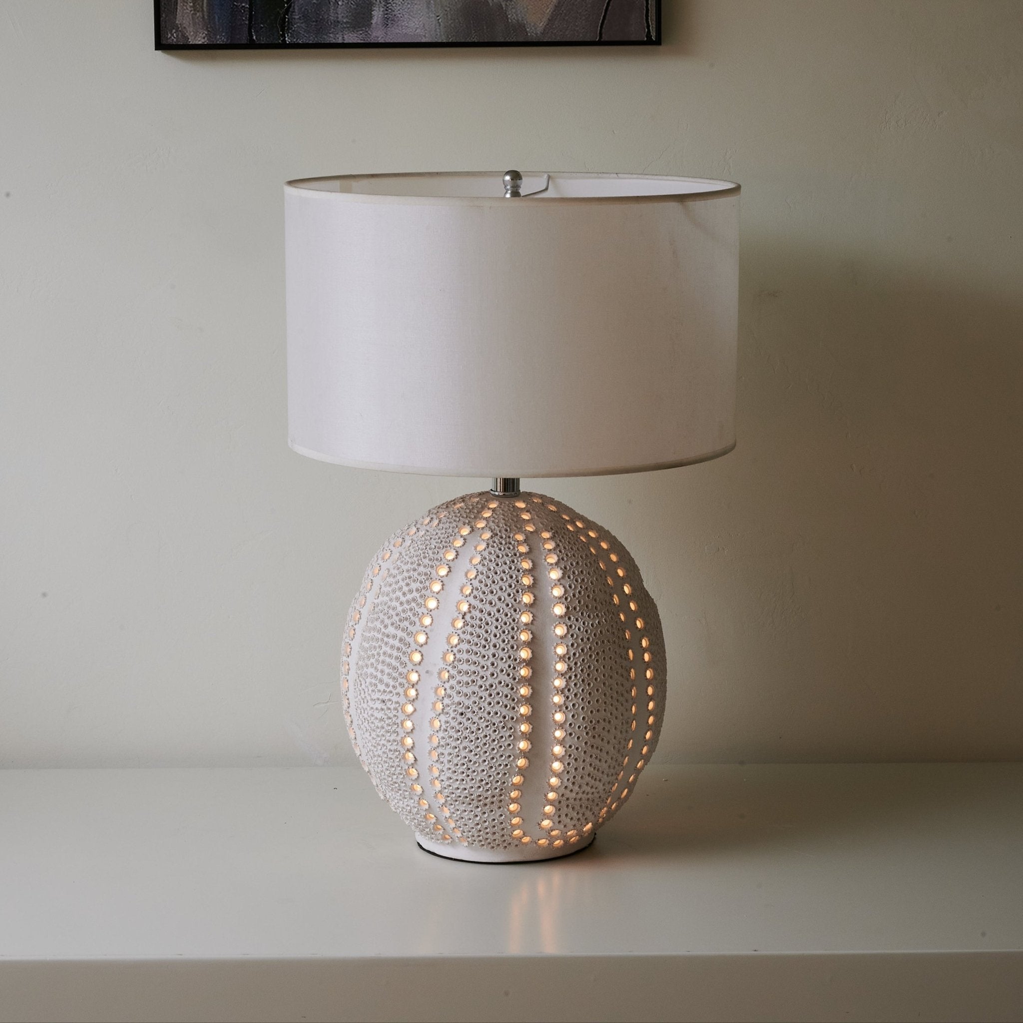 Urchin Textured Ceramic Table Lamp - Blowlighting