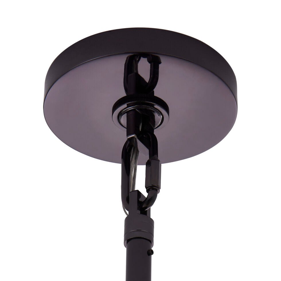 Aurora Chandelier Large Amber Glass Disc Fish Scale Brass - Blowlighting