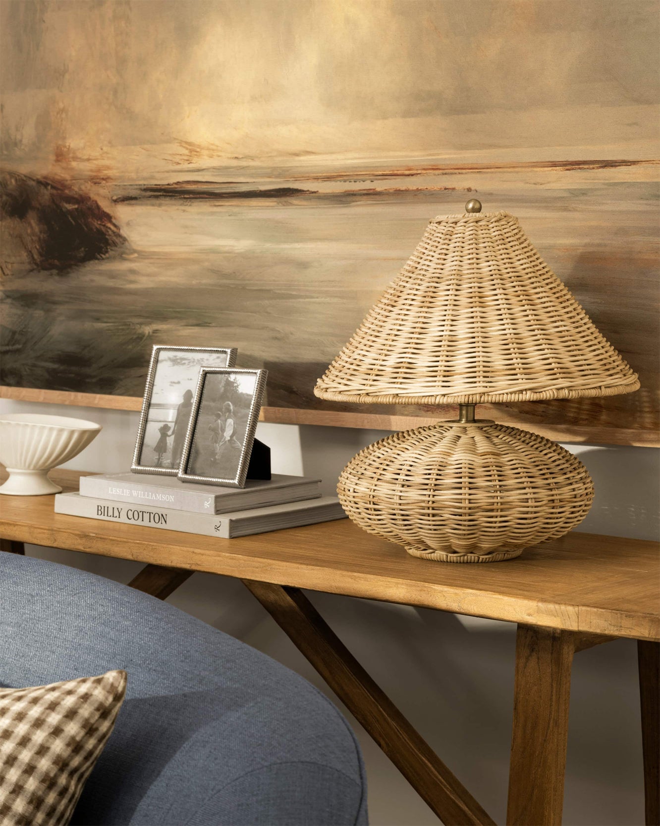 Bobine Rustic Rattan Table Light