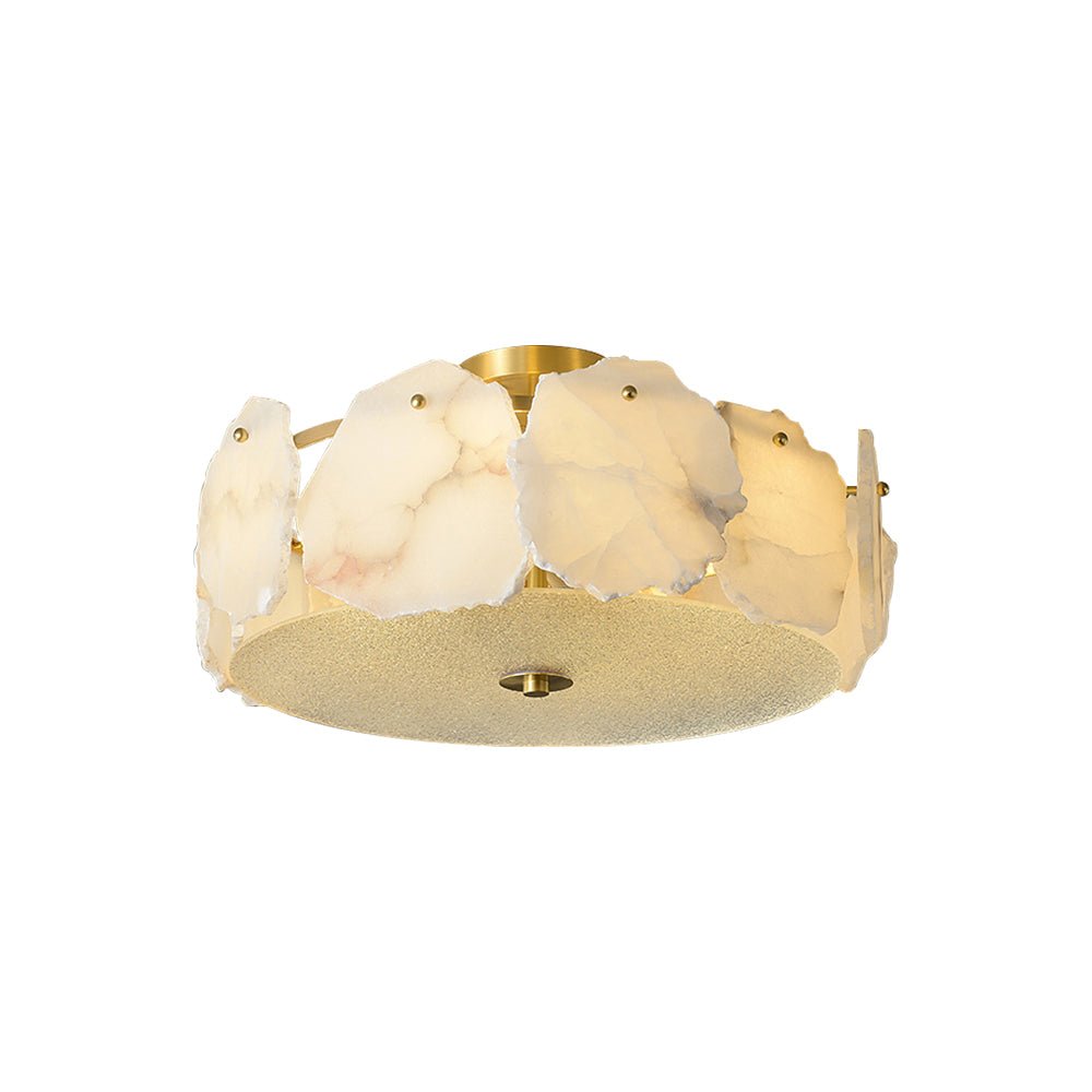 Amara Alabaster Flush Mount Light - Blowlighting