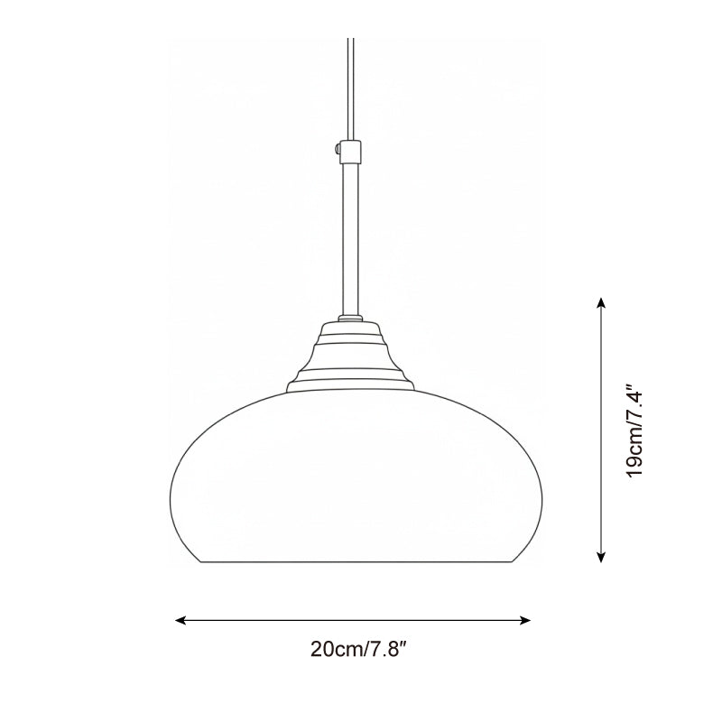 Vanilla Minimalist Glass Pendant Light