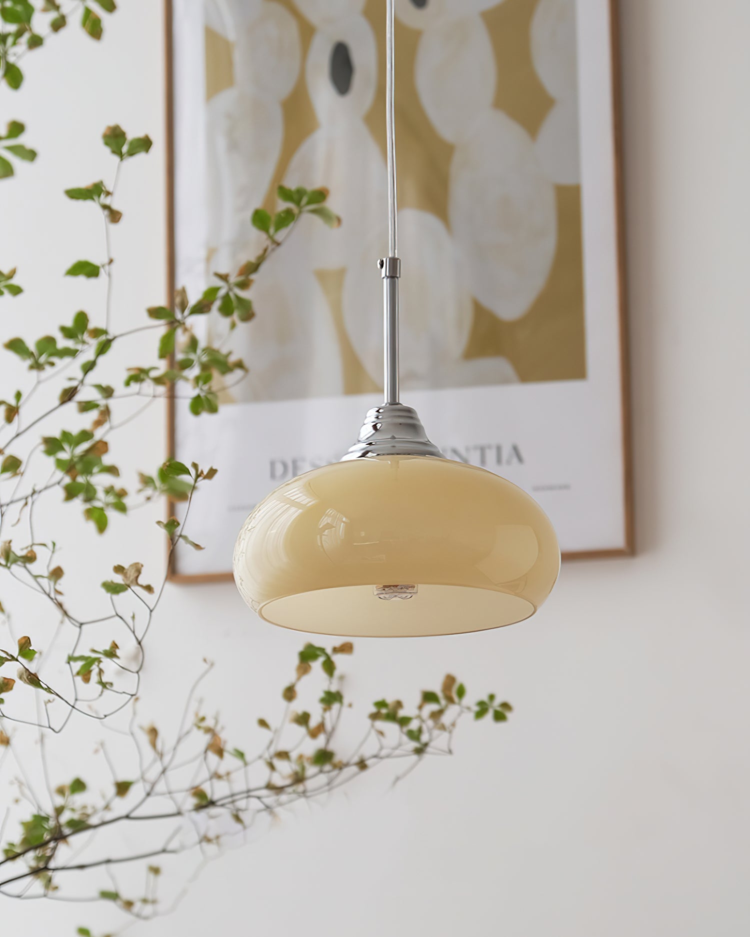 Vanilla Minimalist Glass Pendant Light