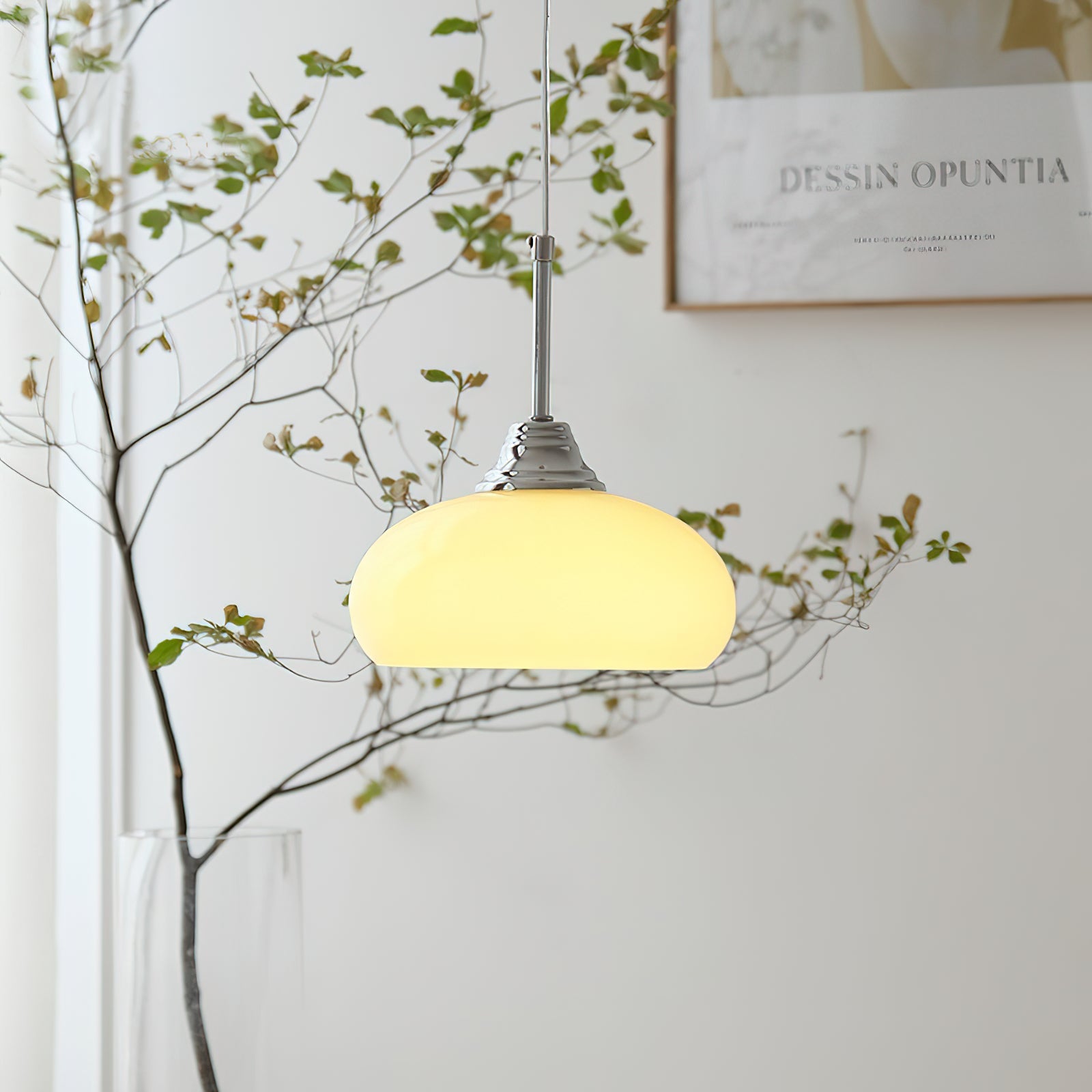 Vanilla Minimalist Glass Pendant Light