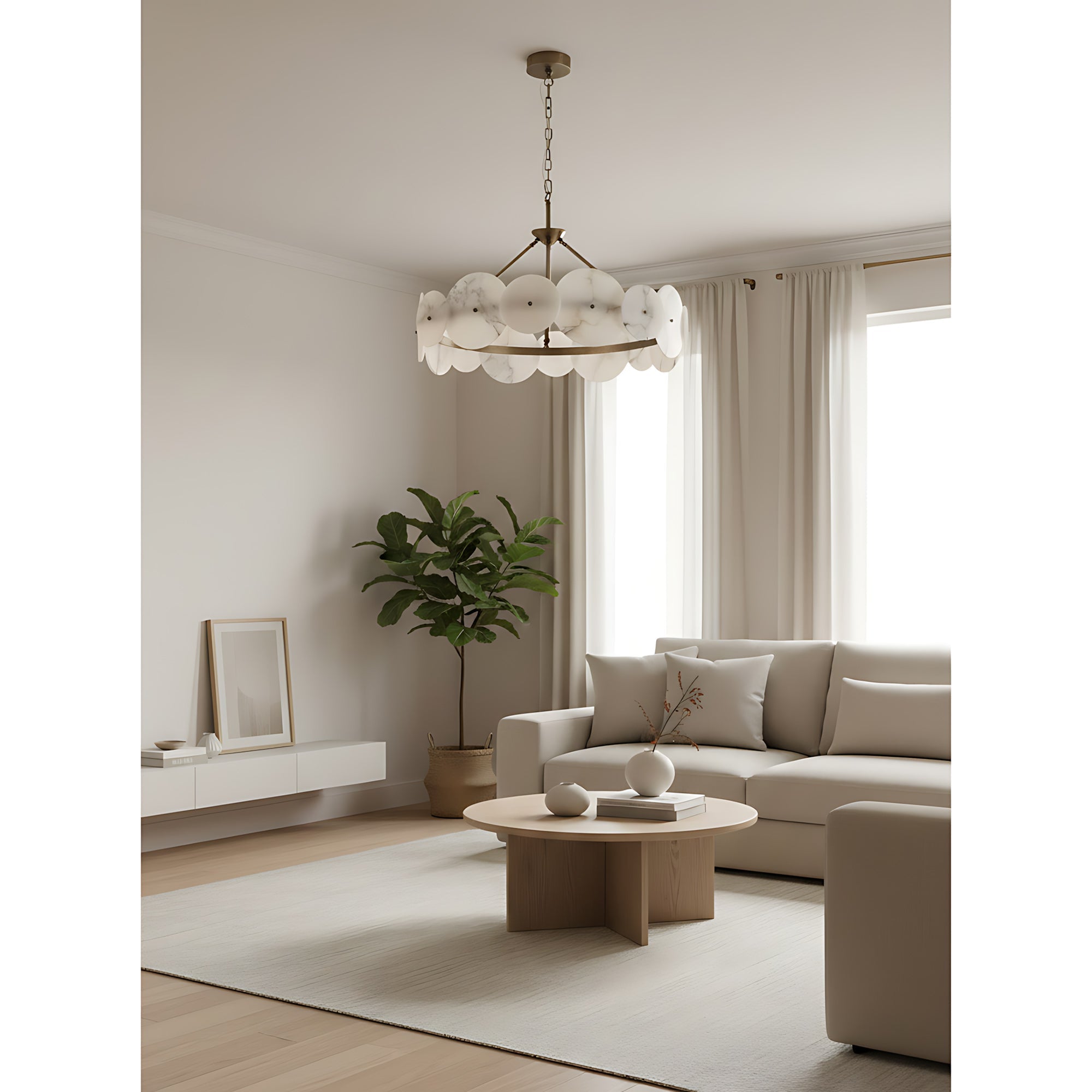 Varaluz Modern Alabaster Chandelier