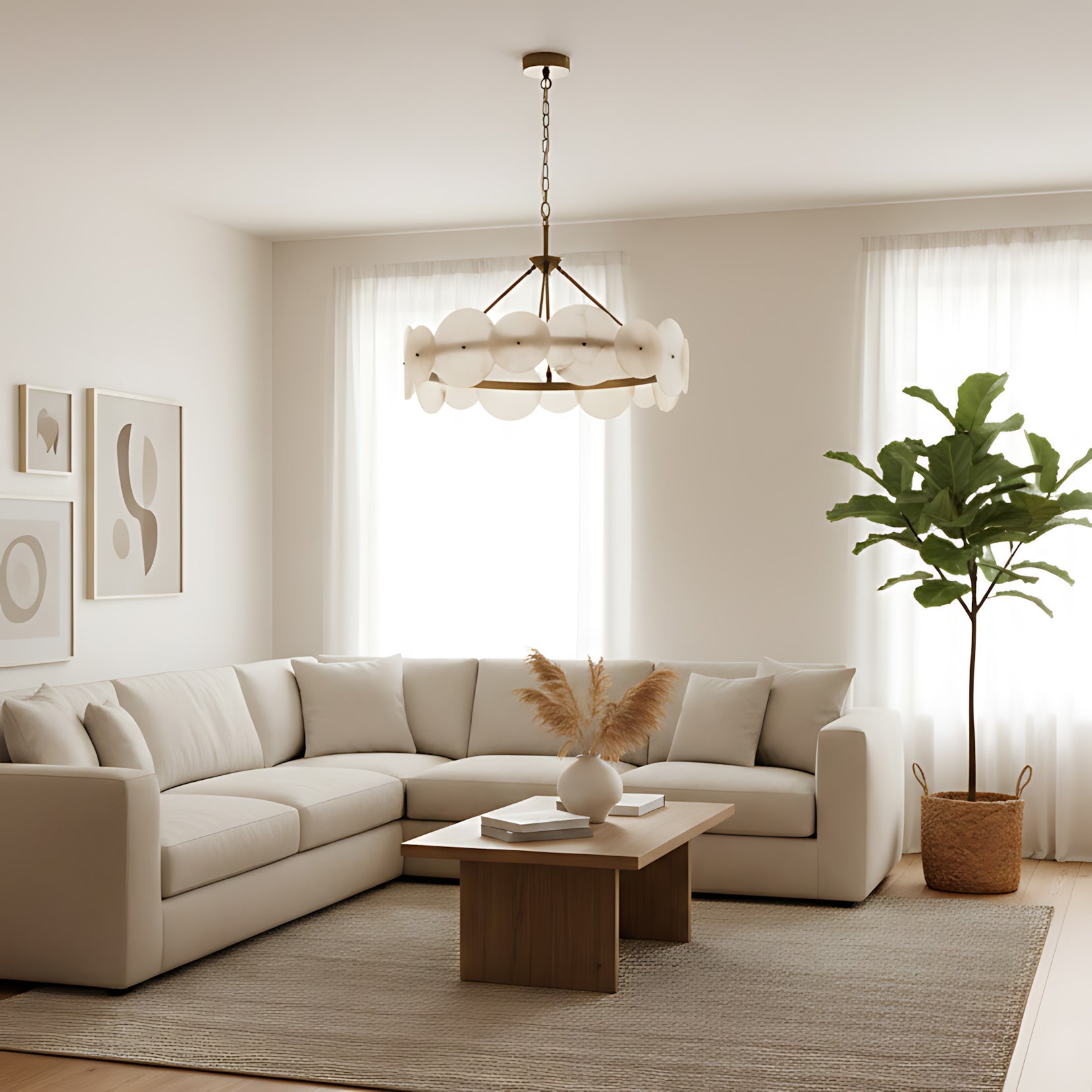 Varaluz Modern Alabaster Chandelier