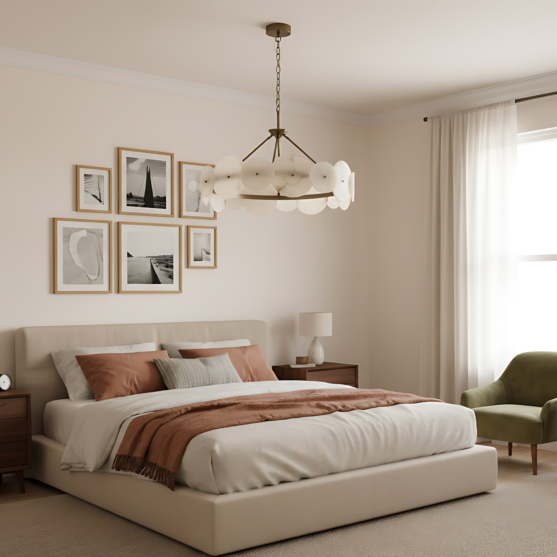 Varaluz Modern Alabaster Chandelier