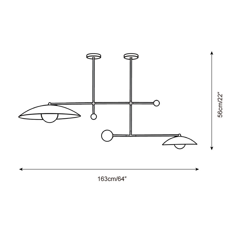 Vastrelle Kinetic Brass Chandelier