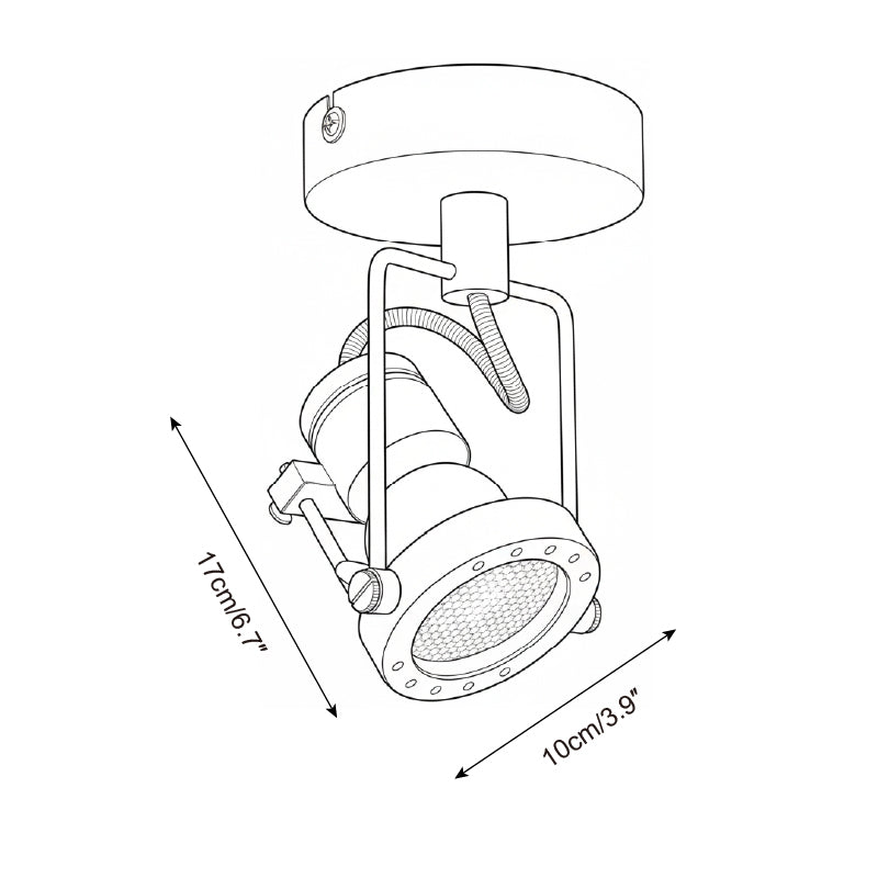 Vector Industrial Metal Orbit Track Lighting