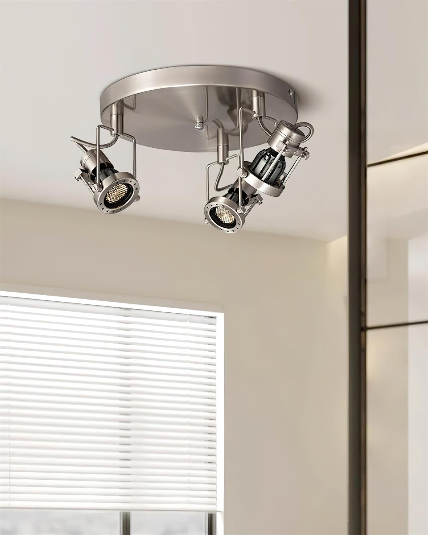 Vector Industrial Metal Orbit Track Lighting