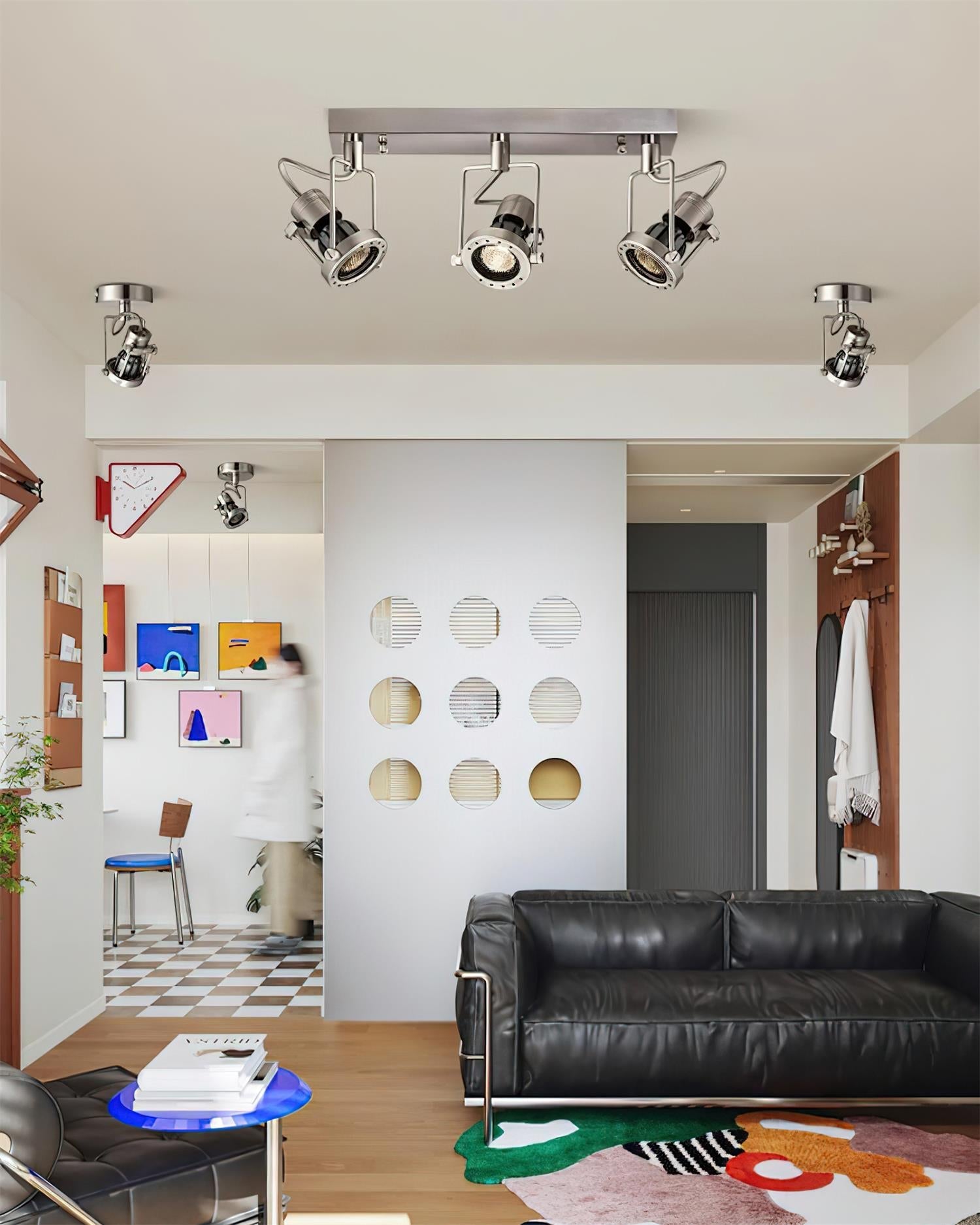 Vector Industrial Metal Orbit Track Lighting