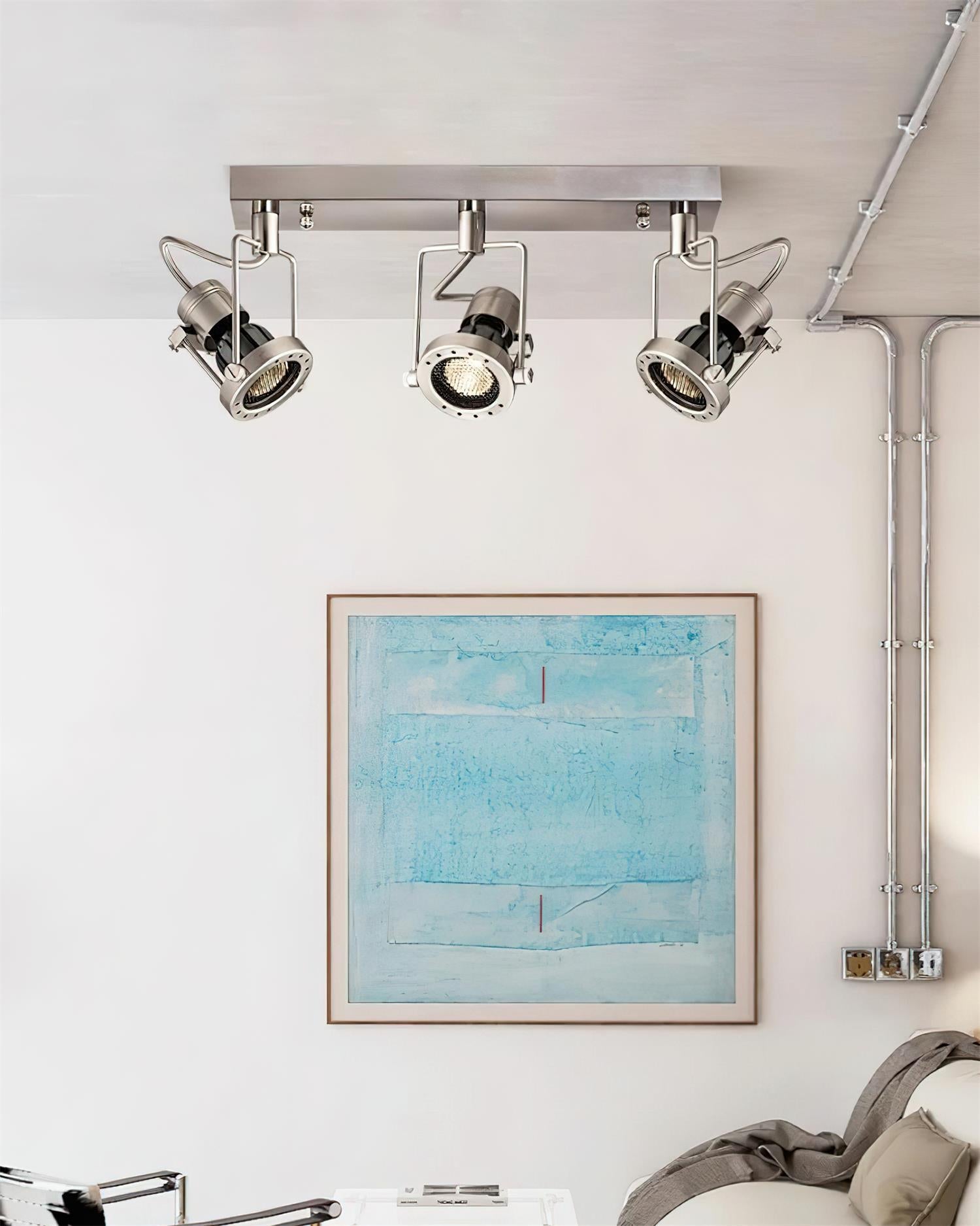 Vector Industrial Metal Orbit Track Lighting