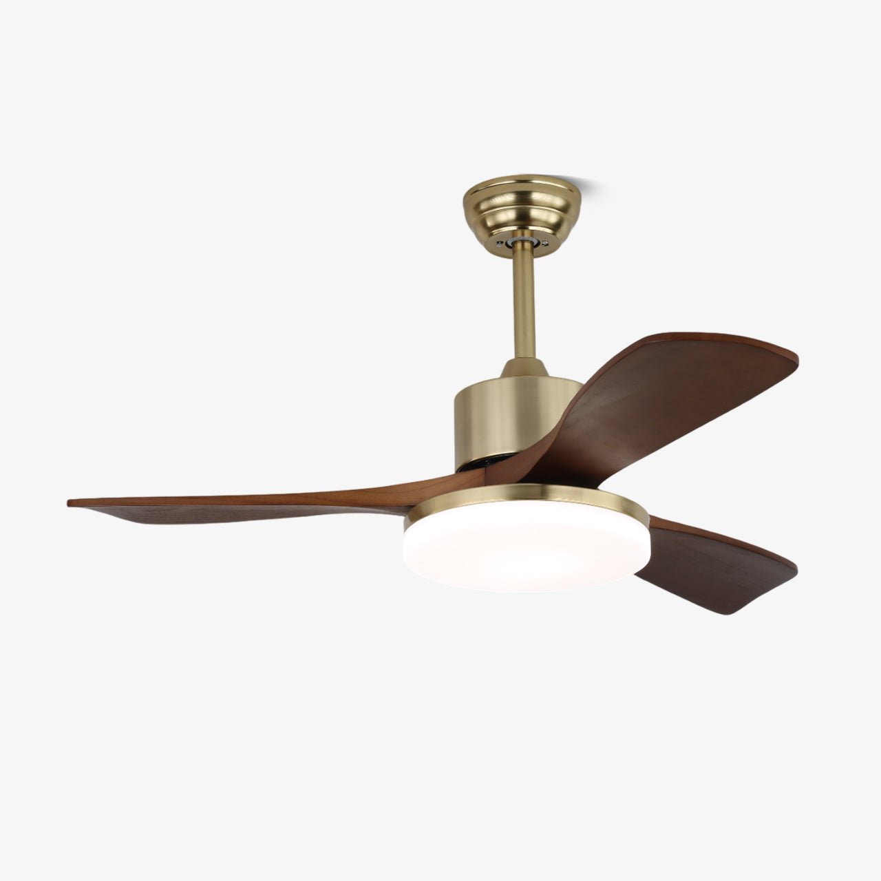 Selora Brass Wood Ceiling Fan Light - Blowlighting