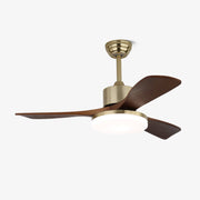 Selora Brass Wood Ceiling Fan Light - Blowlighting