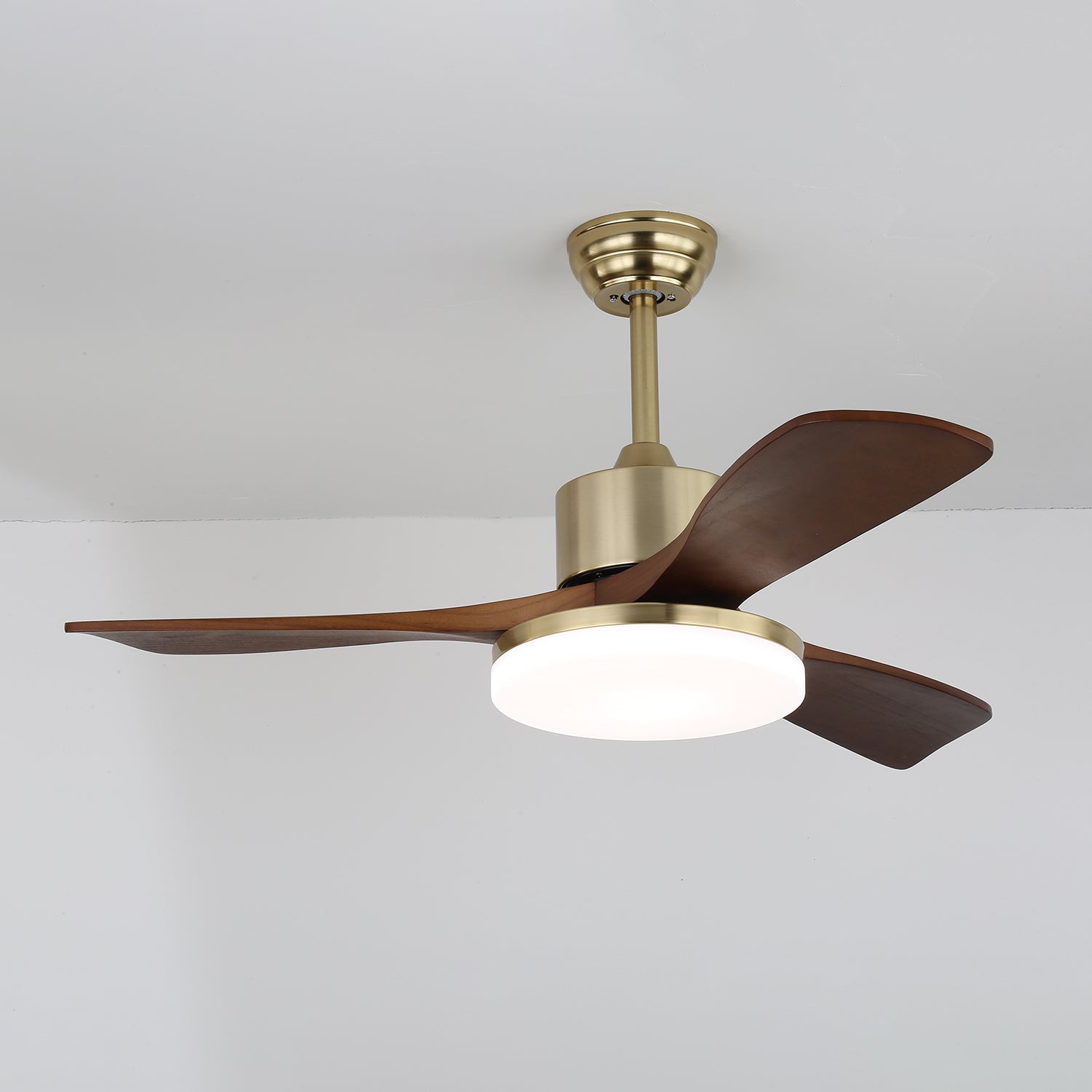 Selora Brass Wood Ceiling Fan Light - Blowlighting