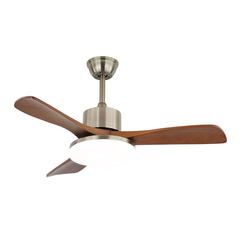 Elara Modern Brass Wood Ceiling Fan Light - Blowlighting