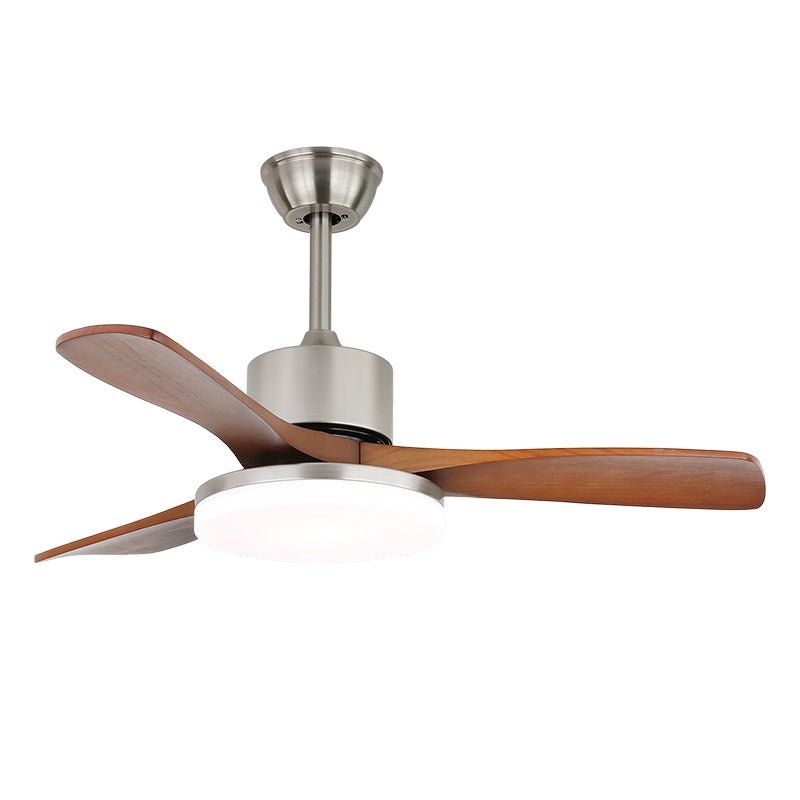 Elara Modern Brass Wood Ceiling Fan Light - Blowlighting